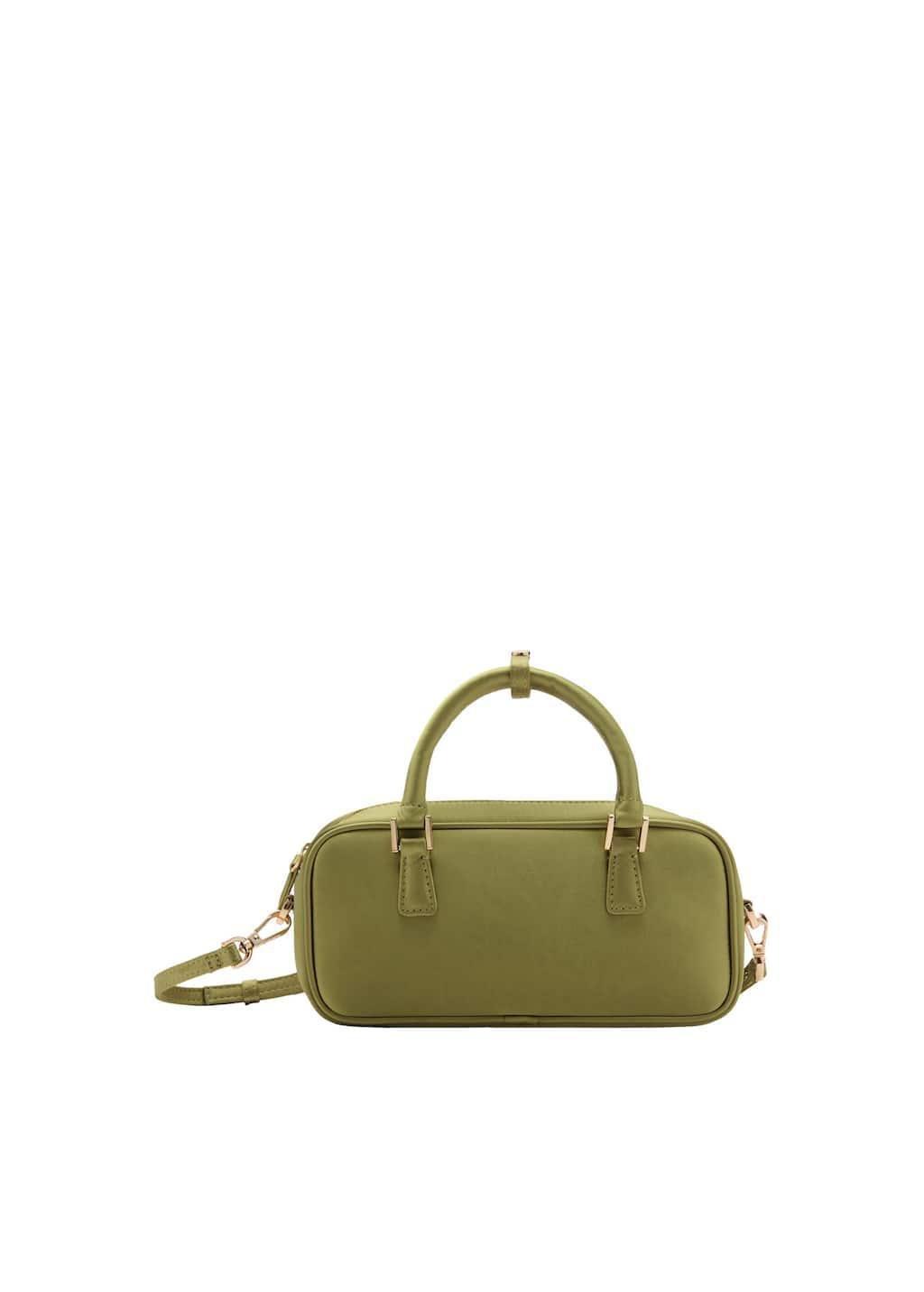 Green Mini Satin Bowling Bag, Green, large image number 3