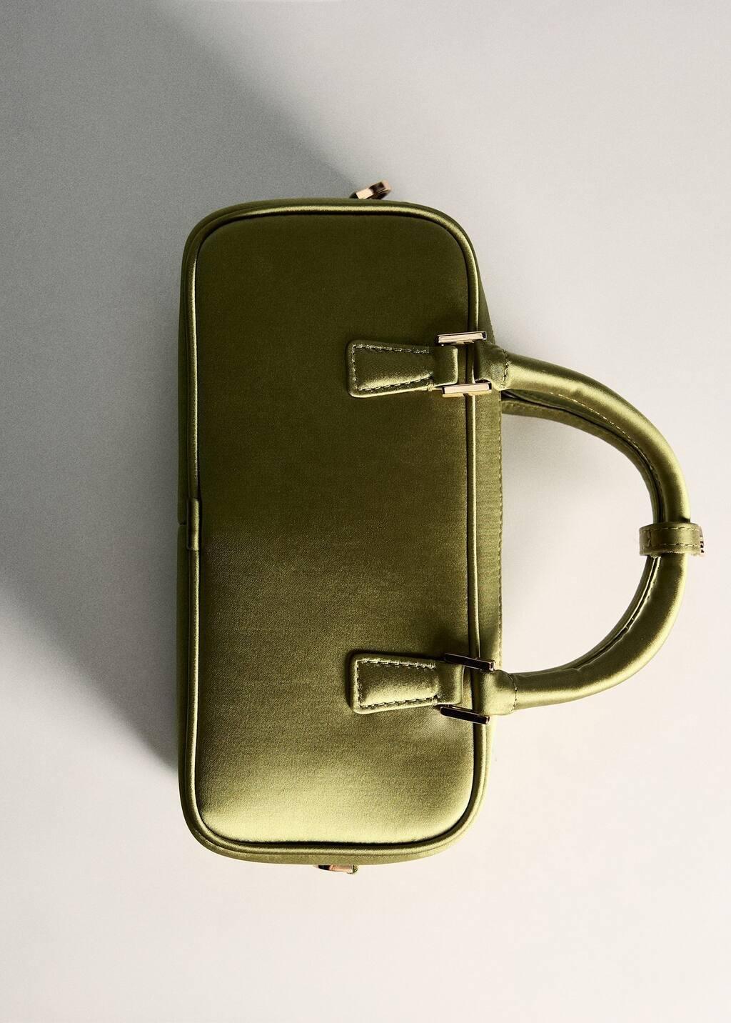 Green Mini Satin Bowling Bag, Green, large image number 4