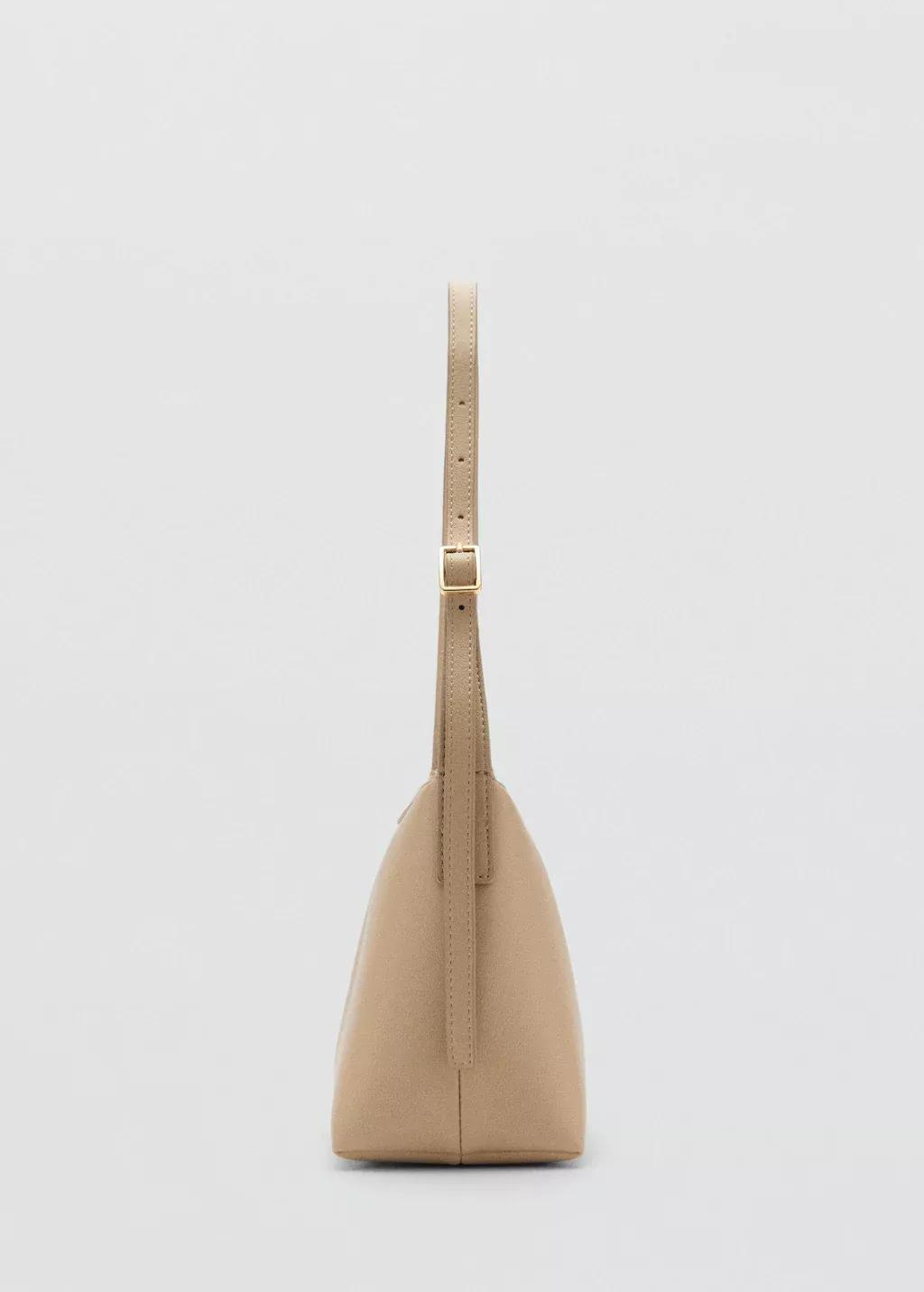 Beige Shoulder Bag With Zip, 0201_08, large image number 1