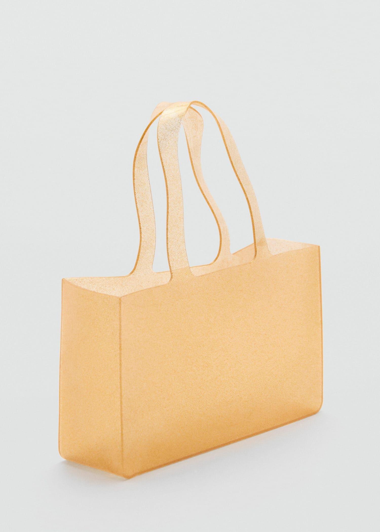 Gold Semi-Transparent Shiny Bag, Gold, large image number 0