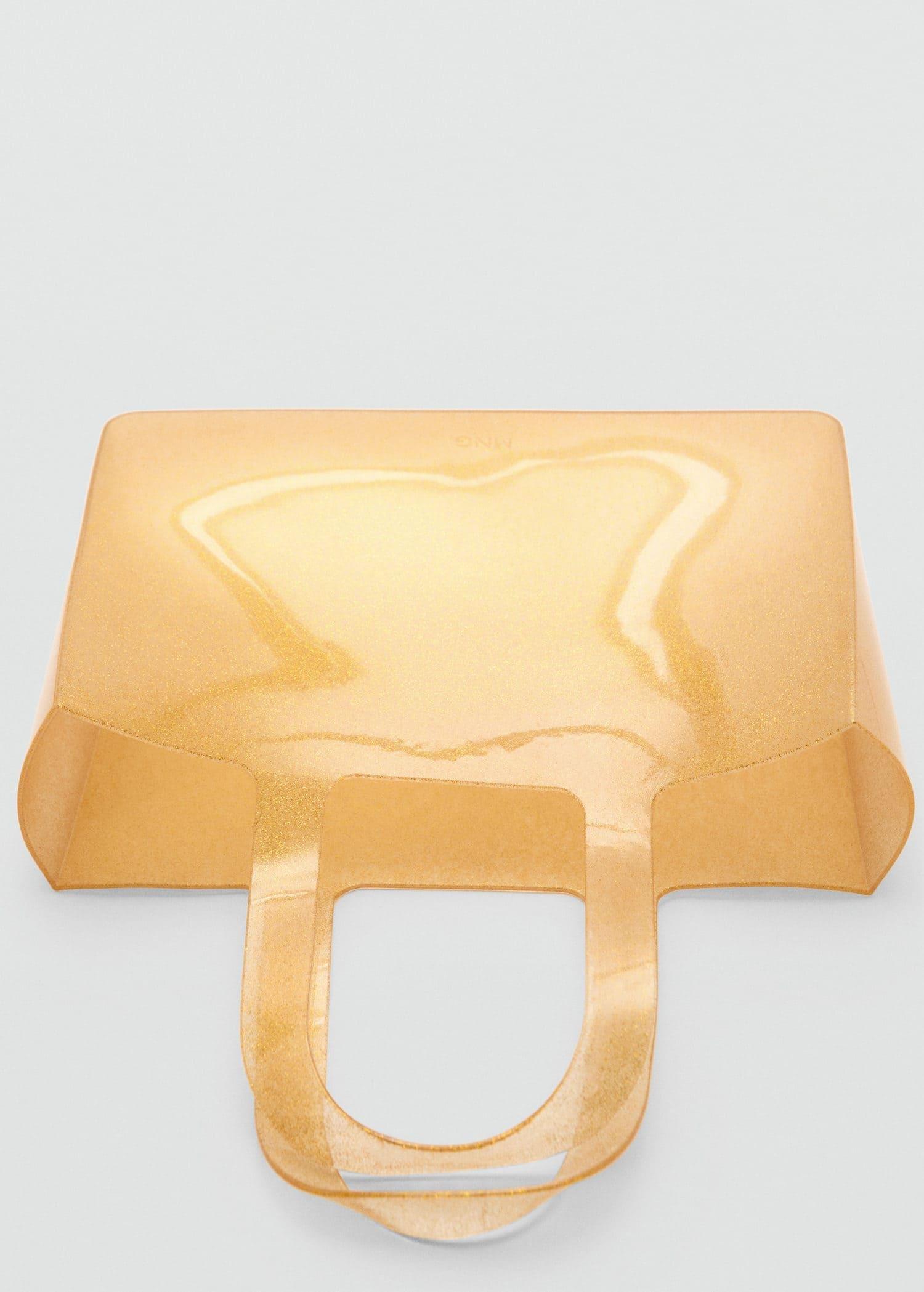 Gold Semi-Transparent Shiny Bag, Gold, large image number 2