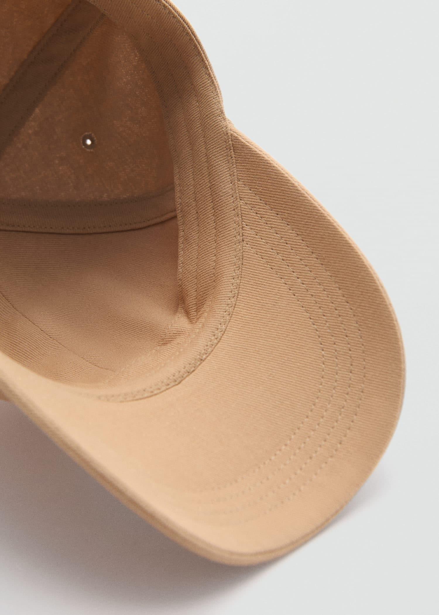 Beige Embroidered Message Cap, 0201_08, large image number 2