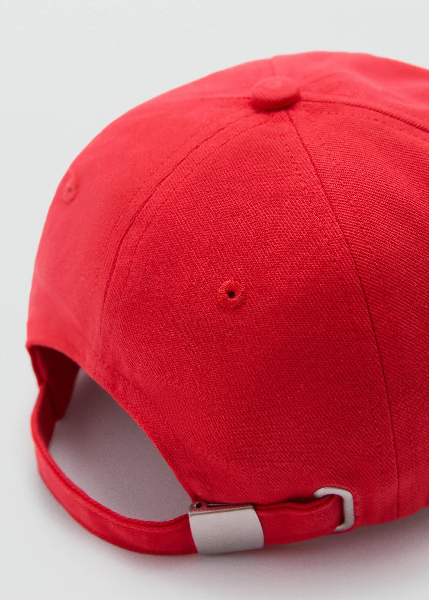 Red Embroidered Message Cap, Red, large image number 1