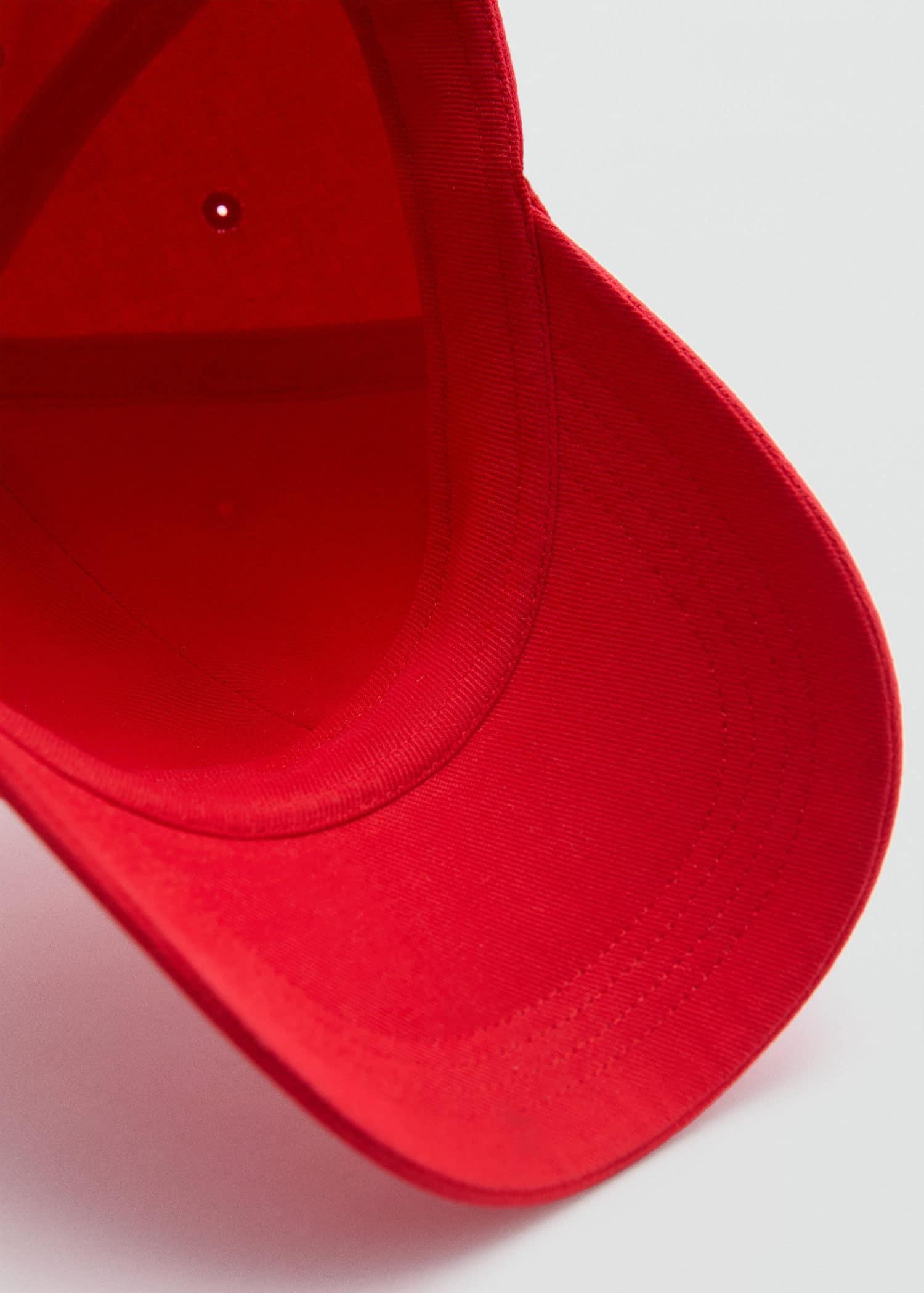 Red Embroidered Message Cap, Red, large image number 2