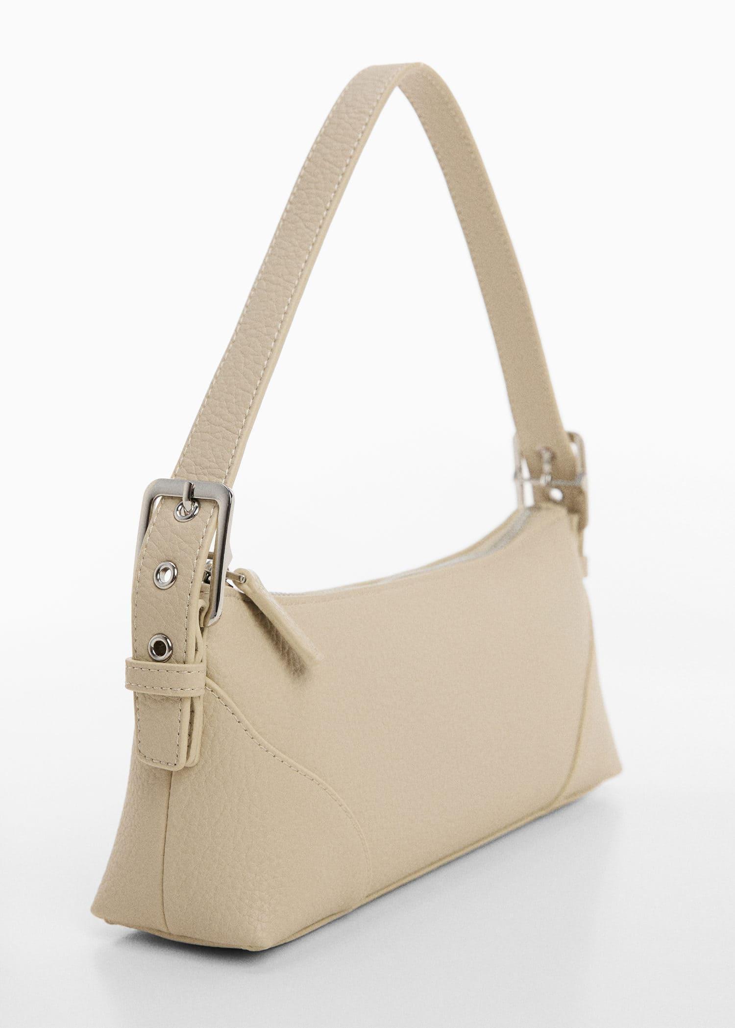 Grey Lt Pastel Shoulder Bag With Buckle, Light Pastel Grey, large image number 0
