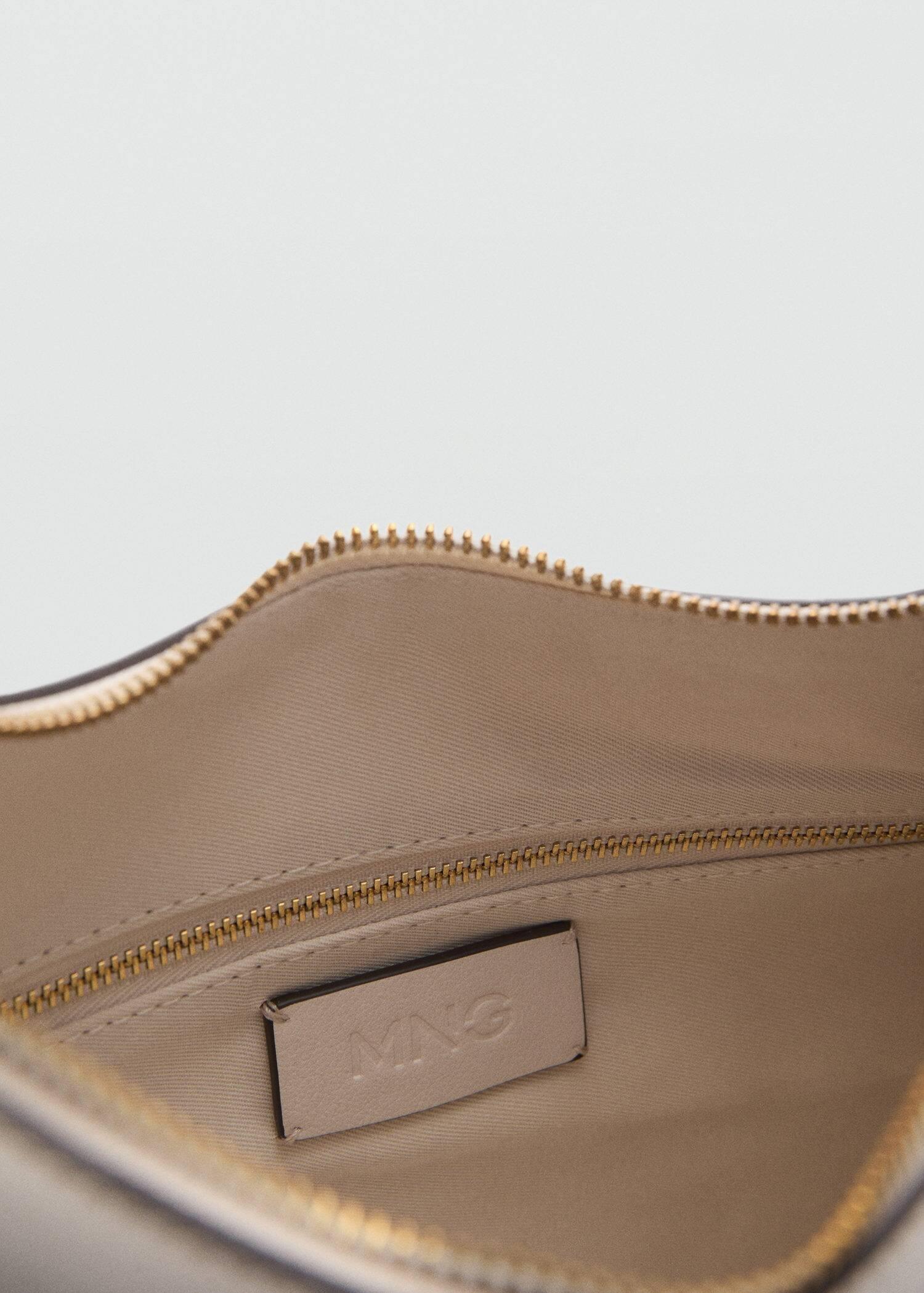 Beige Short-Handle Shoulder Bag, Light Beige, large image number 4