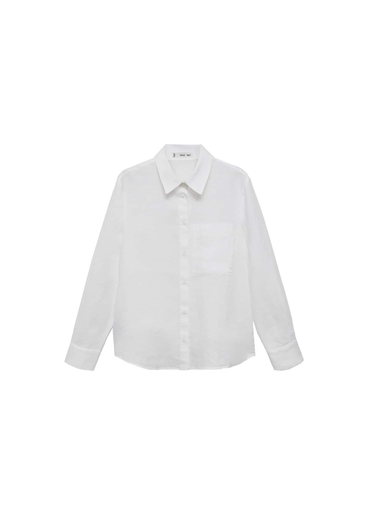 White Linen Long Sleeve Shirt, , large image number 3