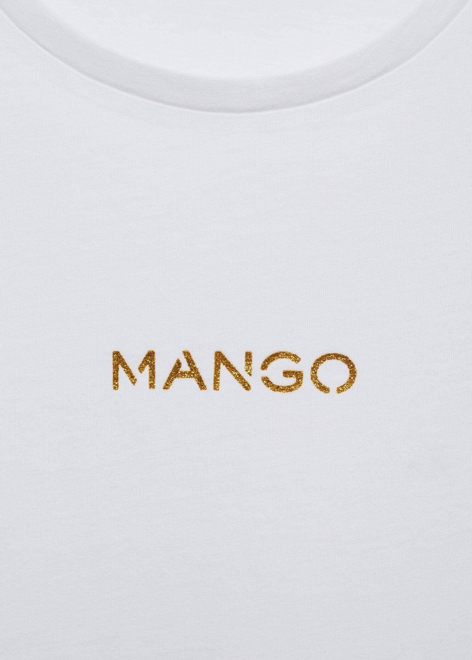 White Logo Cotton T-Shirt, , large image number 2
