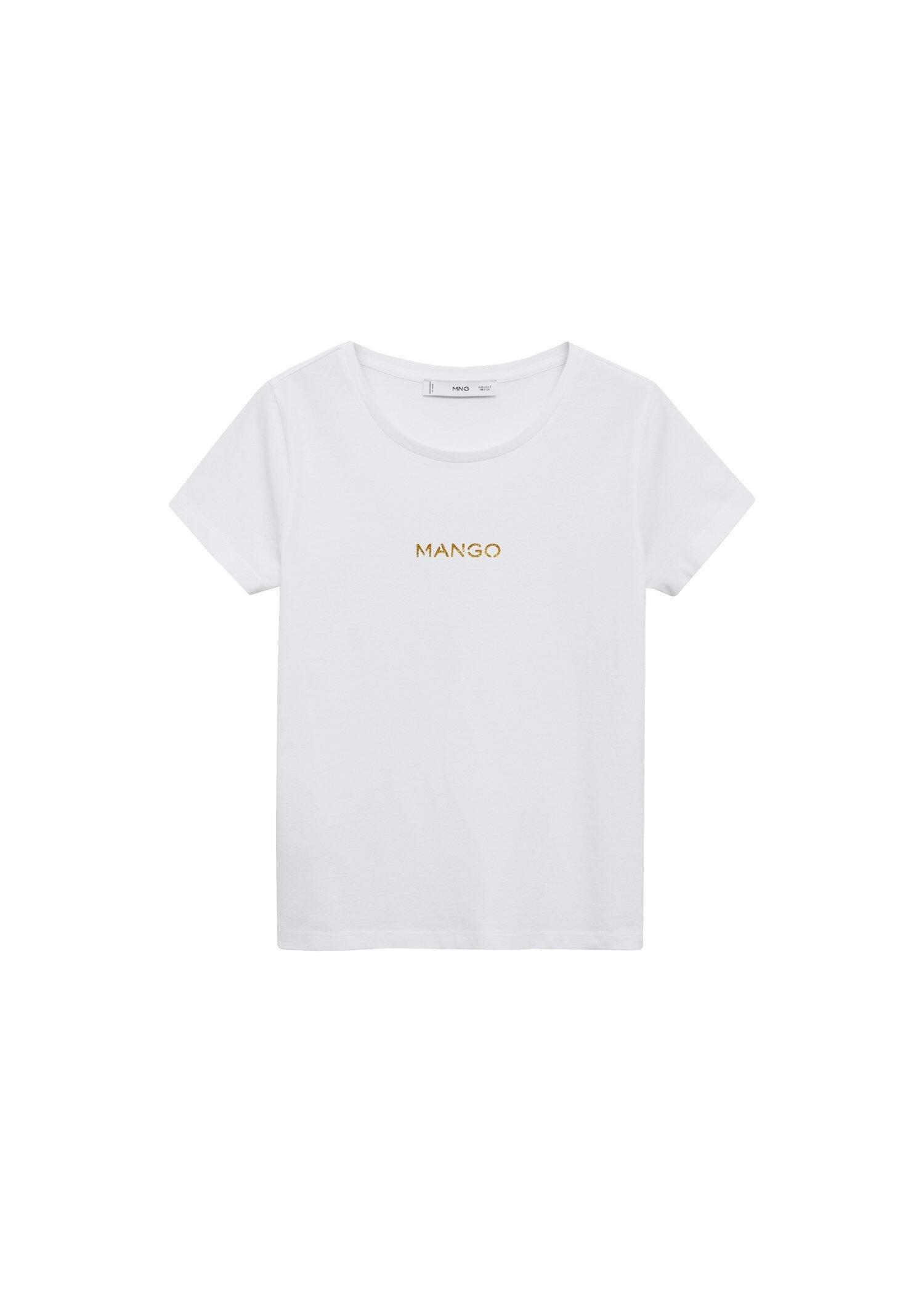 White Logo Cotton T-Shirt, , large image number 3