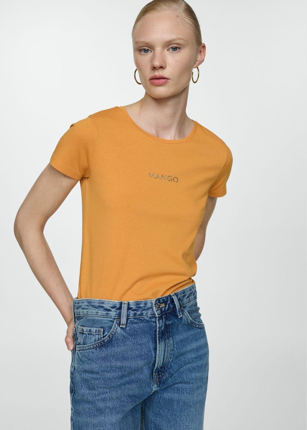 Yellow Logo Cotton T-Shirt, , large image number 0