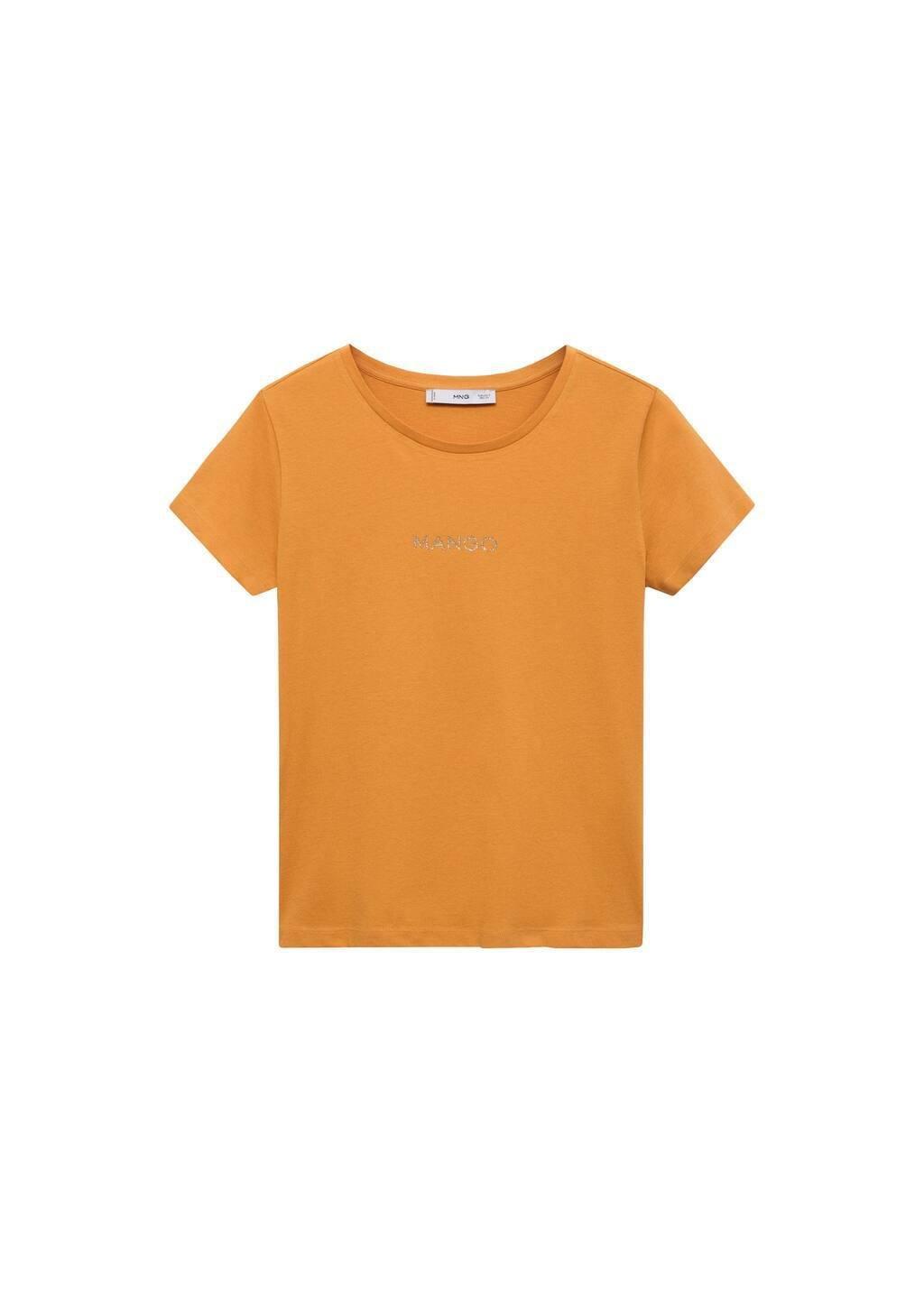 Yellow Logo Cotton T-Shirt, , large image number 4