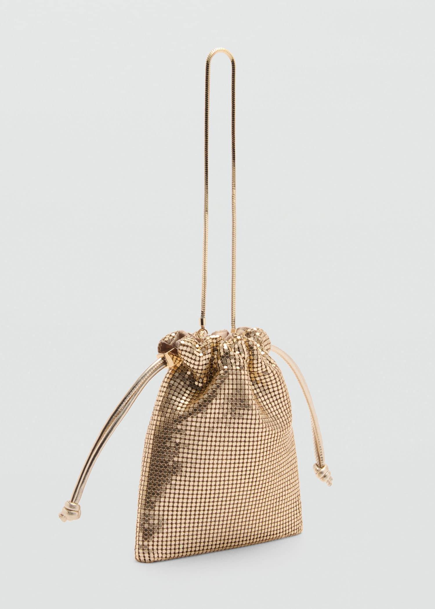 Gold Sequin Handbag, Gold, large