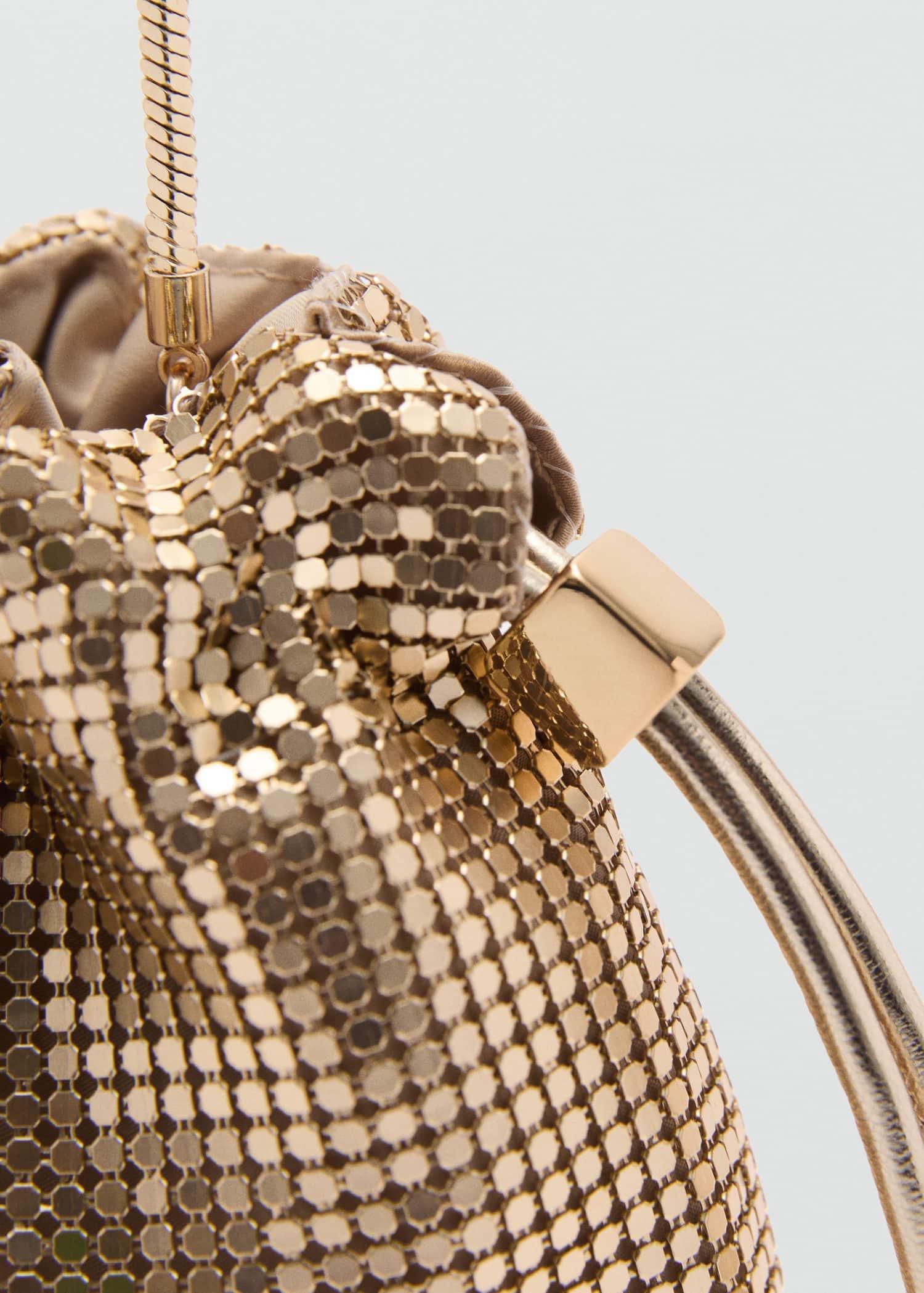 Gold Sequin Handbag, Gold, large image number 1