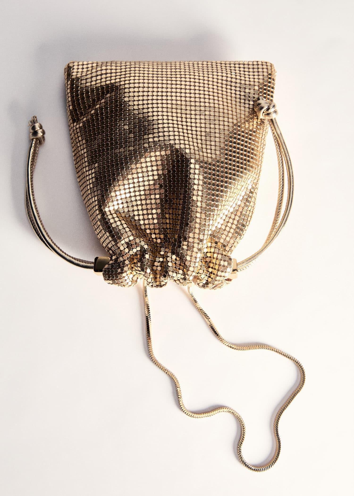 Gold Sequin Handbag, Gold, large image number 4