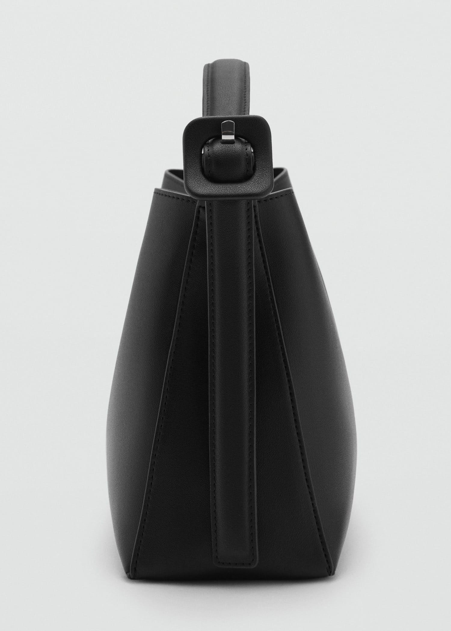 Black Buckled Shopper Bag, 0201_99, large image number 1
