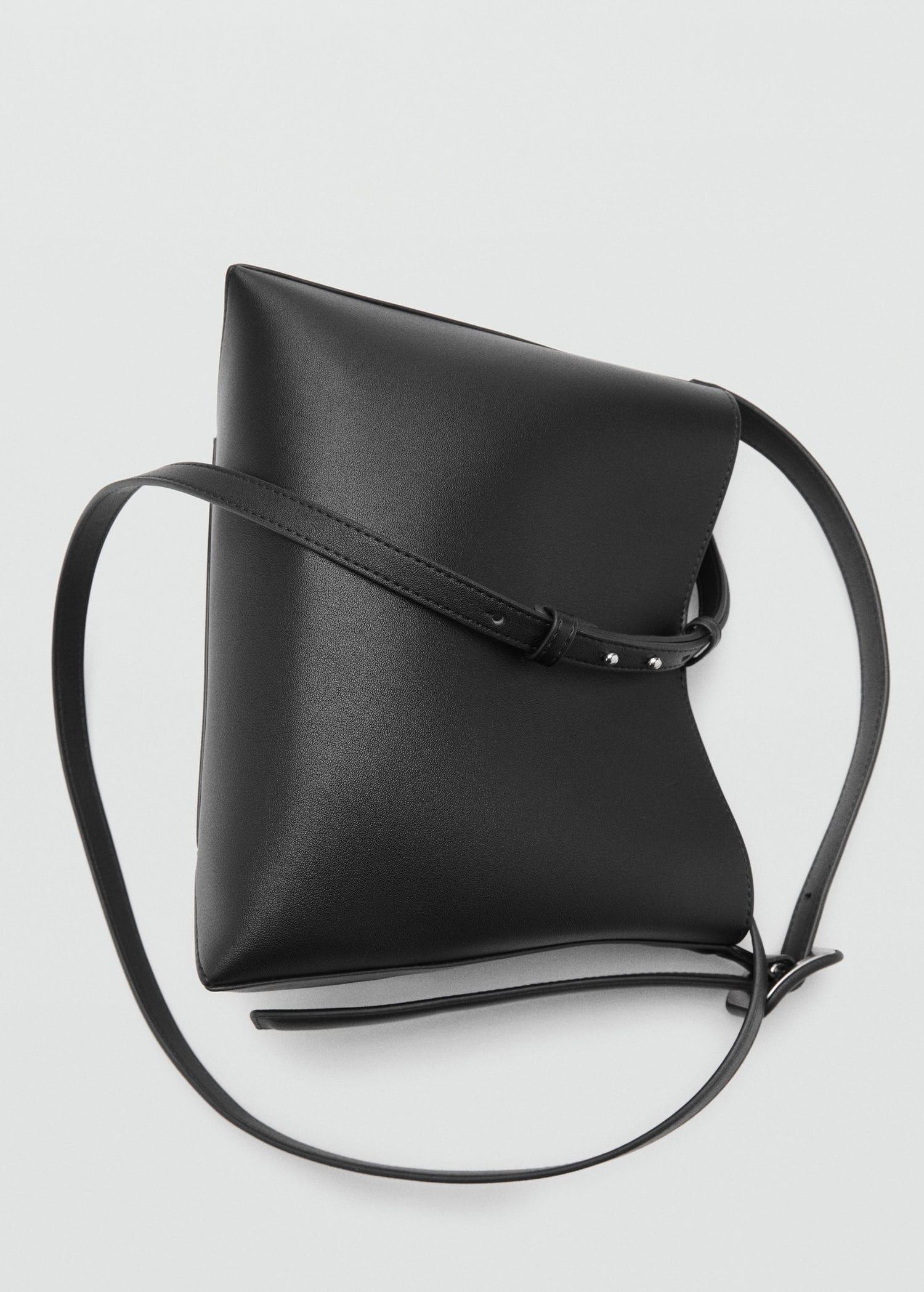 Black Buckled Shopper Bag, 0201_99, large image number 2