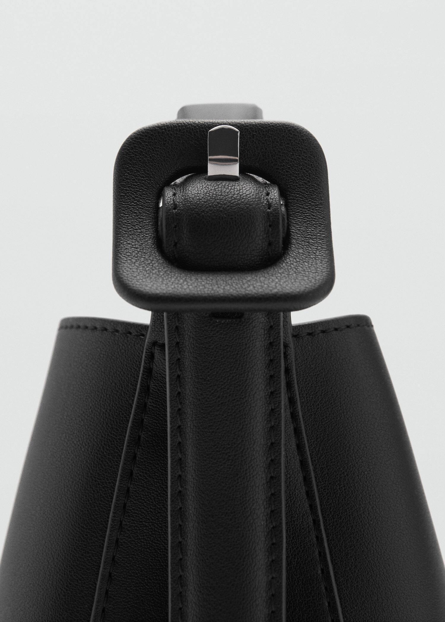 Black Buckled Shopper Bag, 0201_99, large image number 5