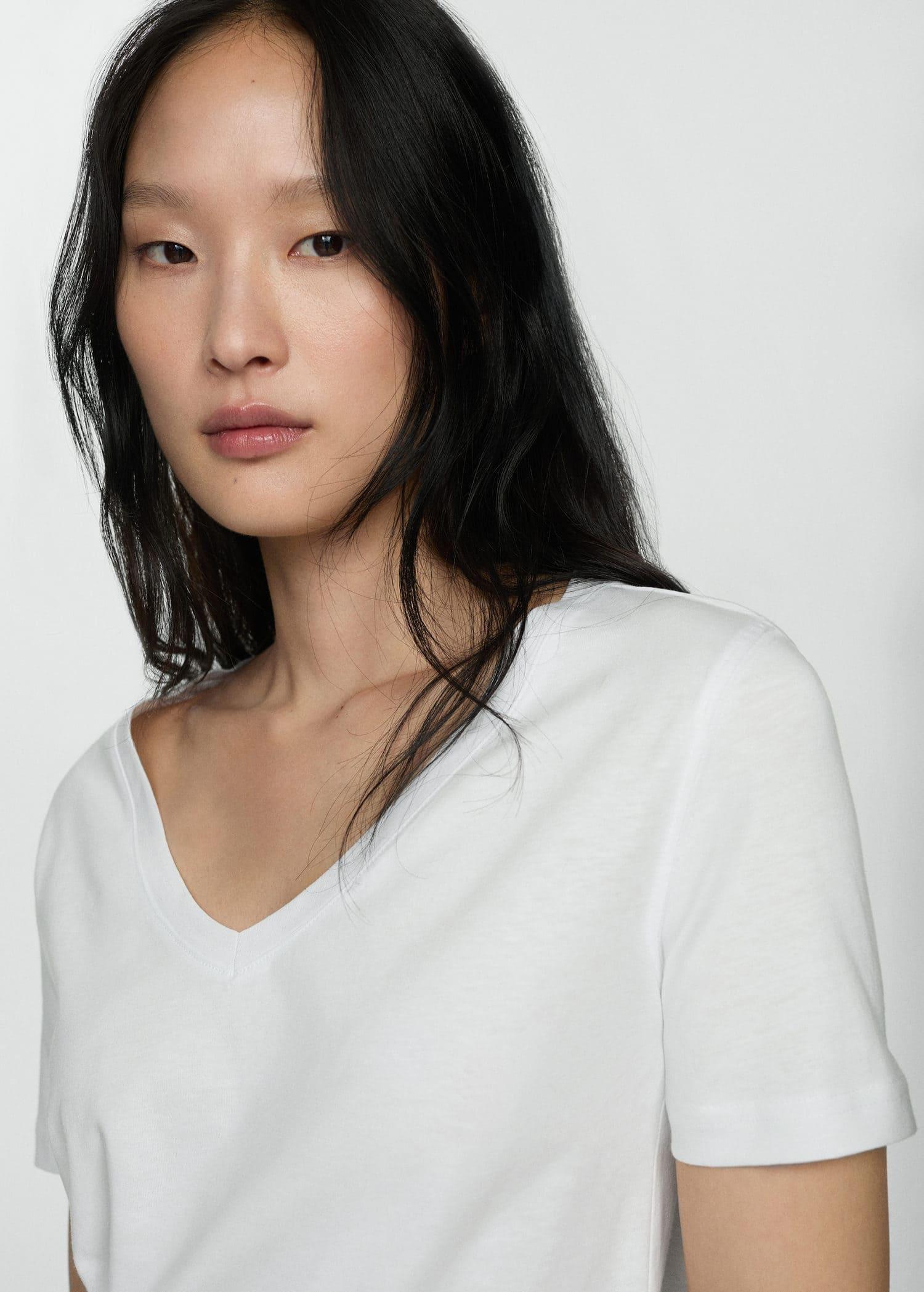 White Short-Sleeved Cotton T-Shirt, , large image number 1