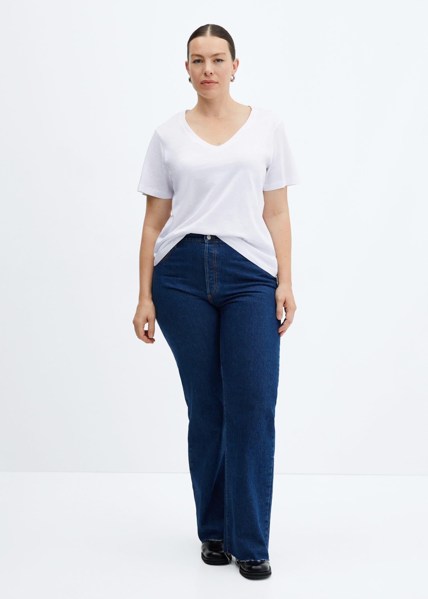 White Short-Sleeved Cotton T-Shirt, , large image number 2