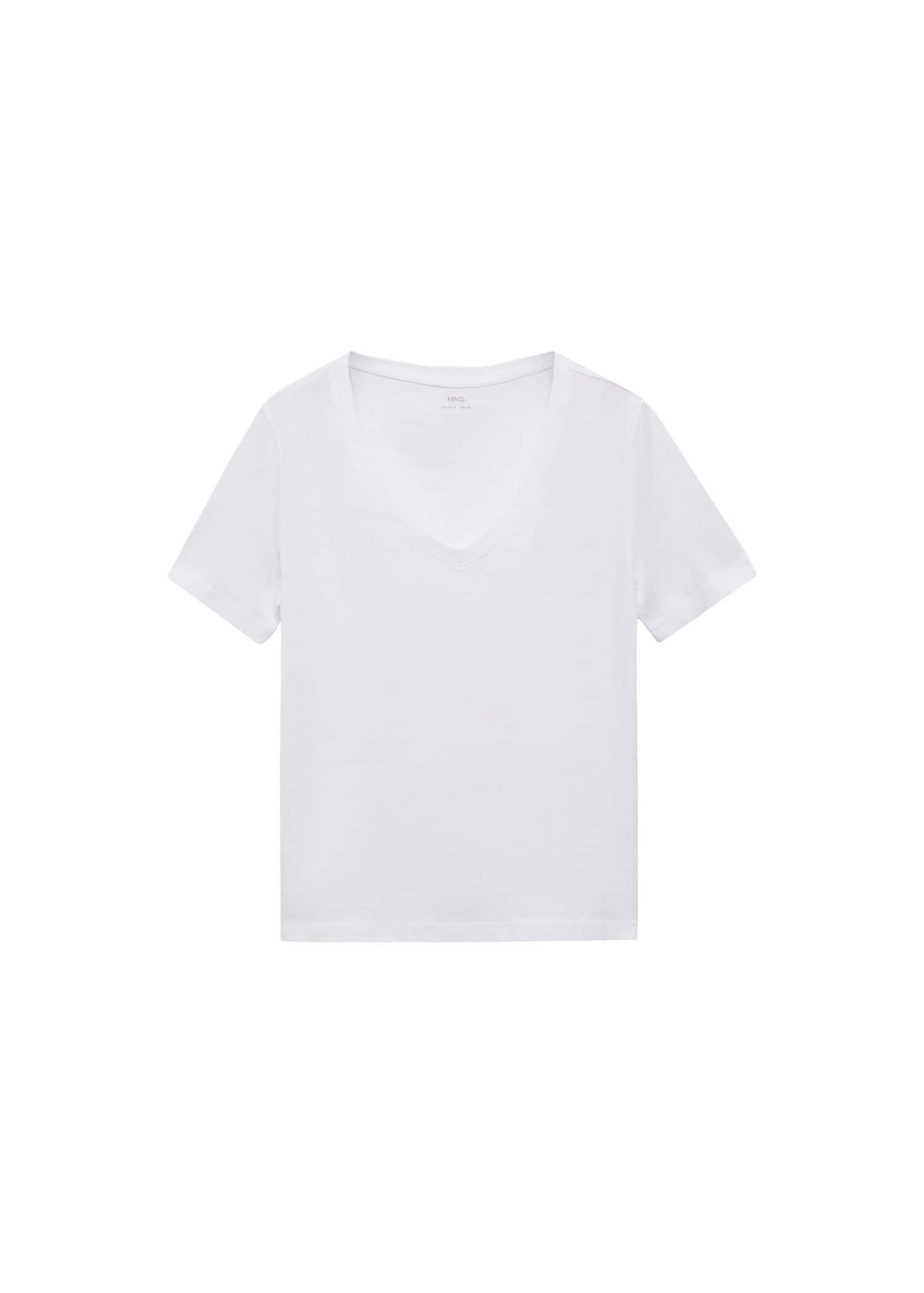 White Short-Sleeved Cotton T-Shirt, , large image number 3