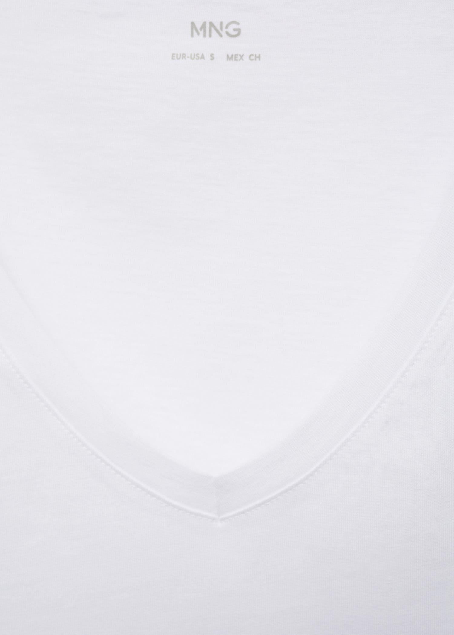 White Short-Sleeved Cotton T-Shirt, , large image number 6