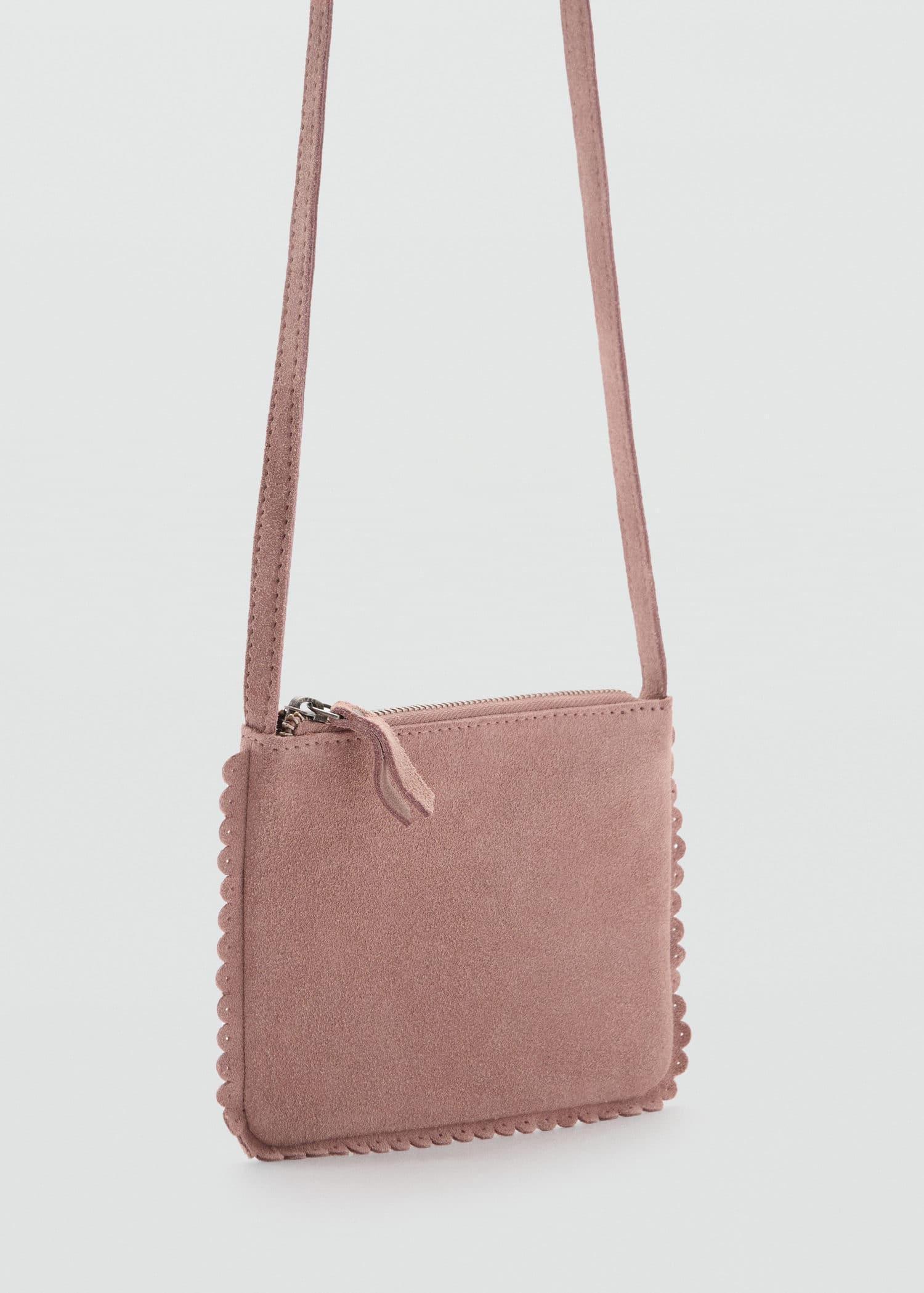 Pink Lt-Pastel Leather Bag, Kids Girl, Light-Pastel Pink, large image number 0