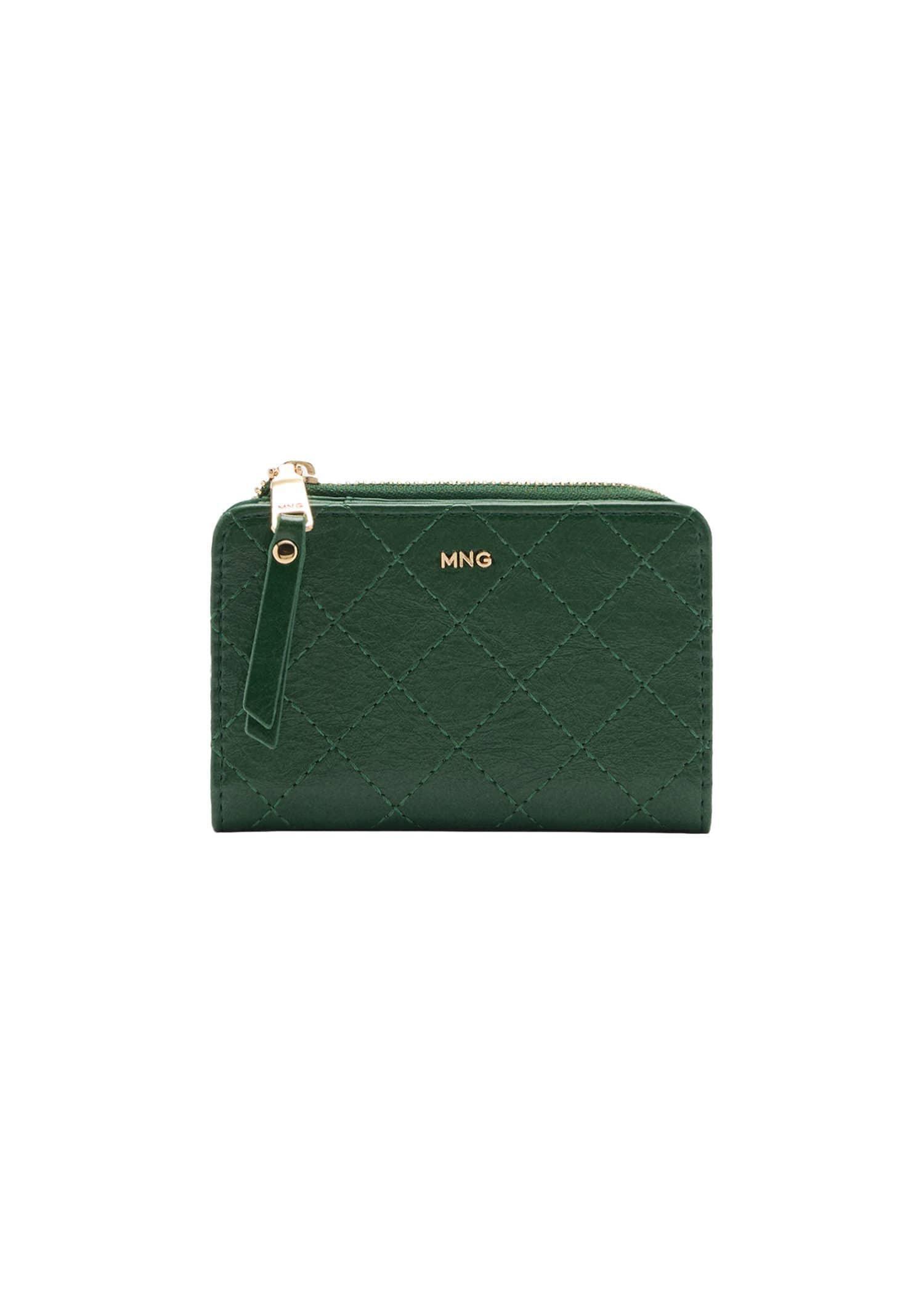 Green Wallet With Decorative Stitching, Green, large image number 3