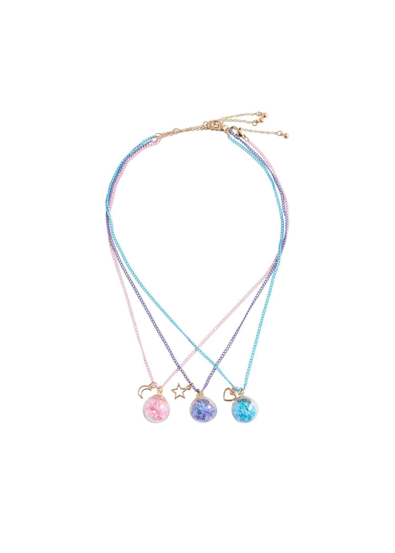 Gold Pack 3 Best Friends Necklaces, Kids Girl, Gold, large image number 1