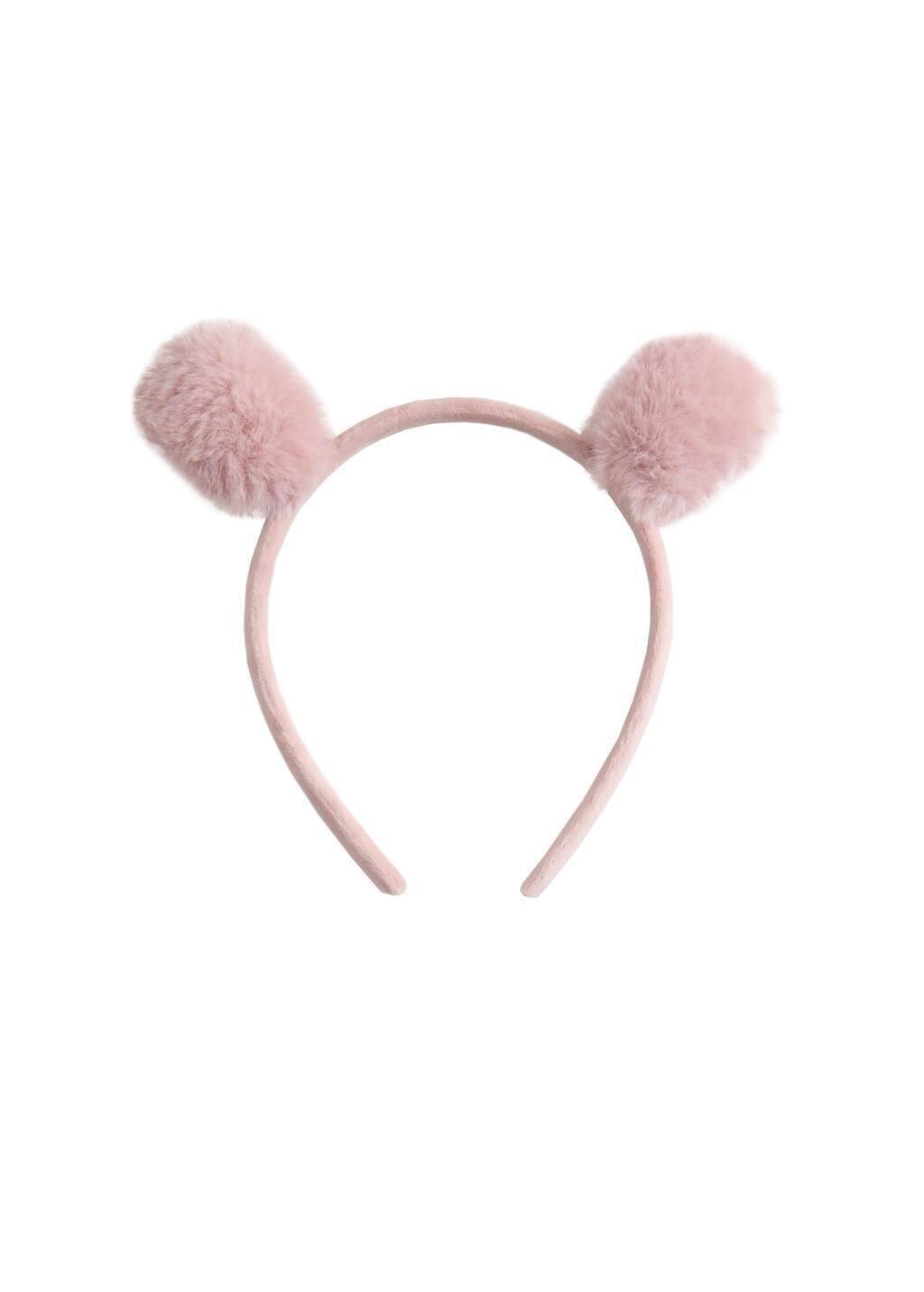 Pink Lt-Pastel Pompon Hairband, Kids Girl, Light-Pastel Pink, large image number 1