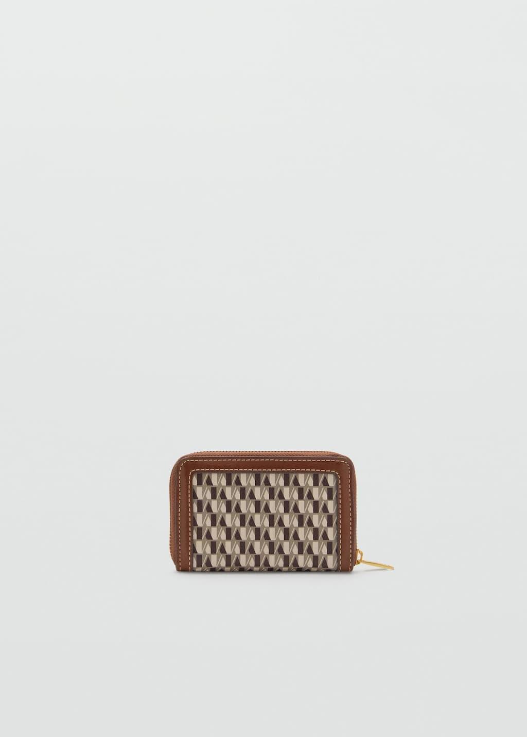 Brown Wallet With Printed Logo, Medium Brown, large image number 0