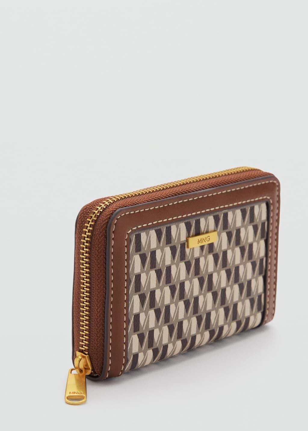 Brown Wallet With Printed Logo, Medium Brown, large image number 1