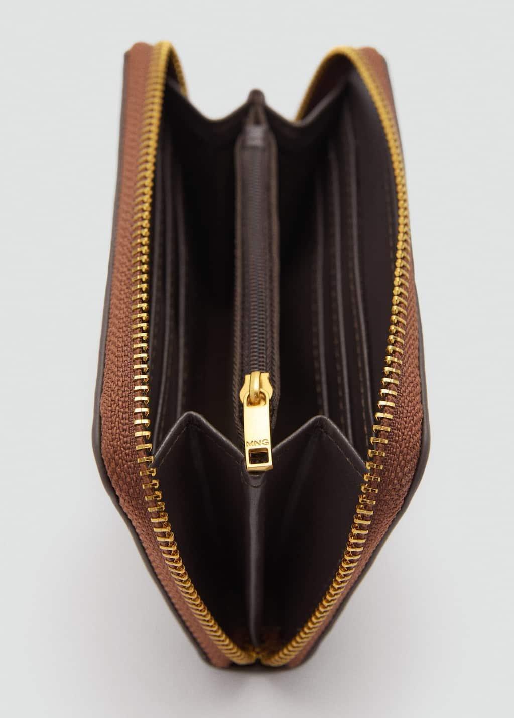 Brown Wallet With Printed Logo, Medium Brown, large image number 2