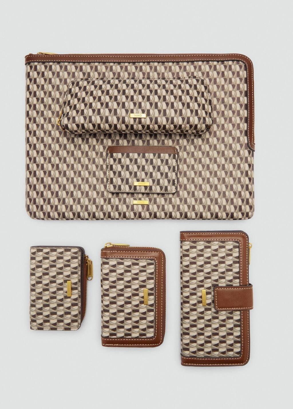 Brown Wallet With Printed Logo, Medium Brown, large image number 4