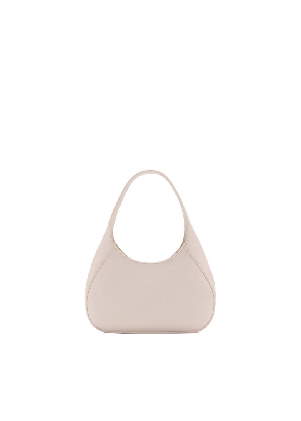 White Short-Handle Shoulder Bag, Natural White, large image number 3