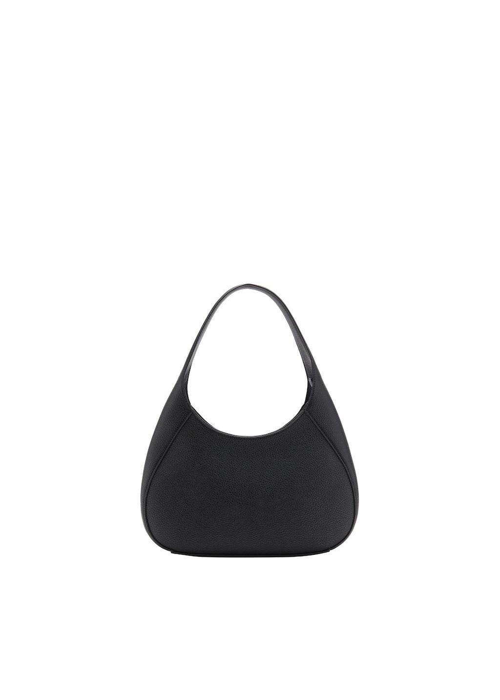 Black Short-Handle Shoulder Bag, Black, large image number 2