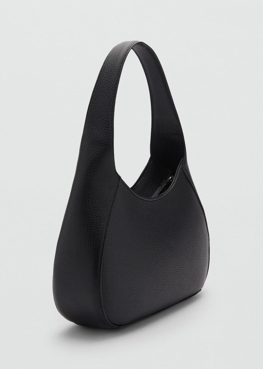 Black Short-Handle Shoulder Bag, Black, large image number 3