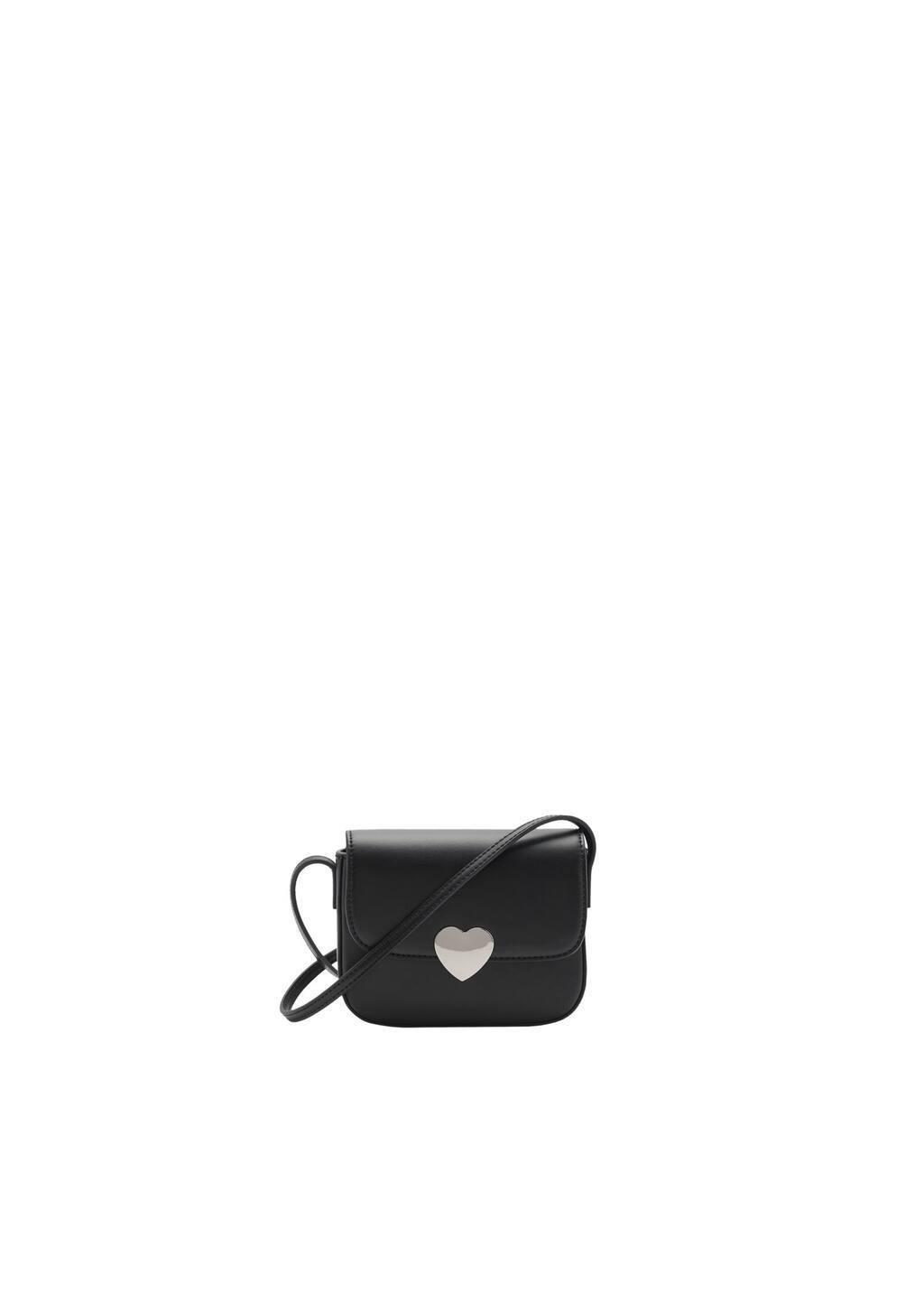 Black Leather-Effect Shoulder Bag, Kids Girl, Black, large image number 3