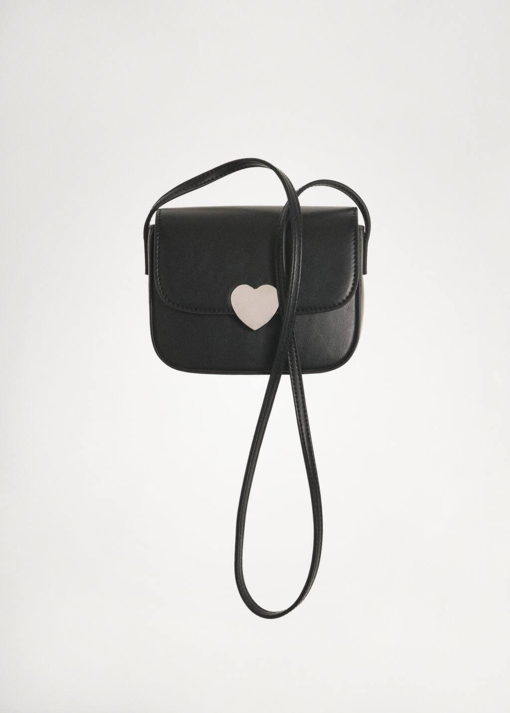Black Leather-Effect Shoulder Bag, Kids Girl, Black, large image number 4
