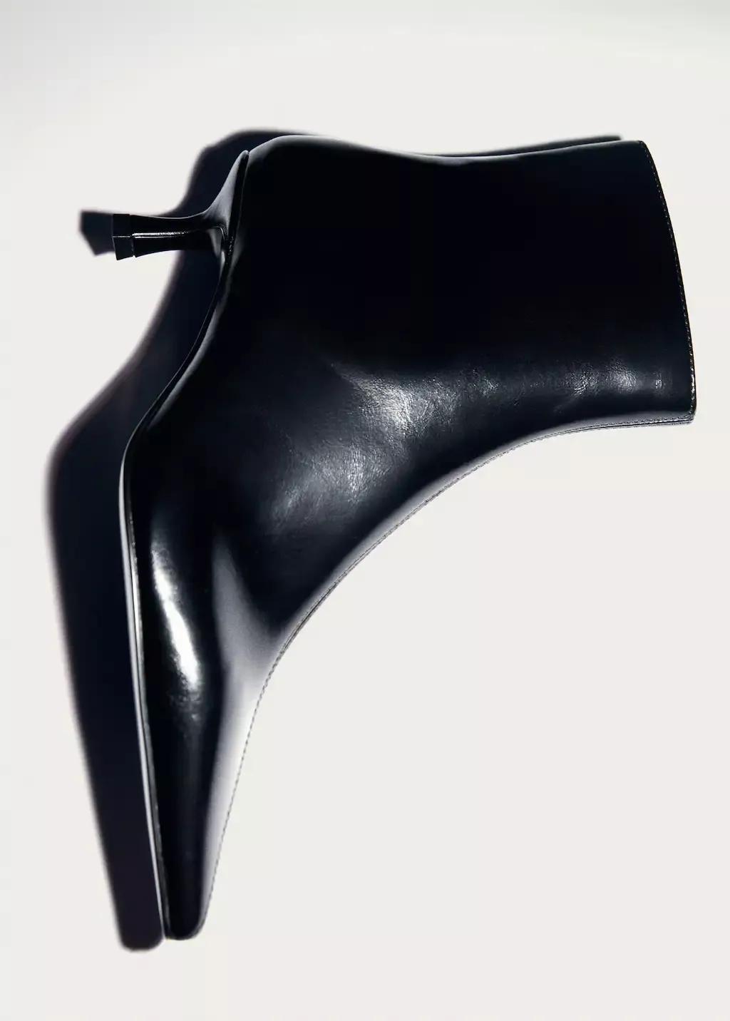 Black Kitten Heel Ankle Boots, , large image number 4