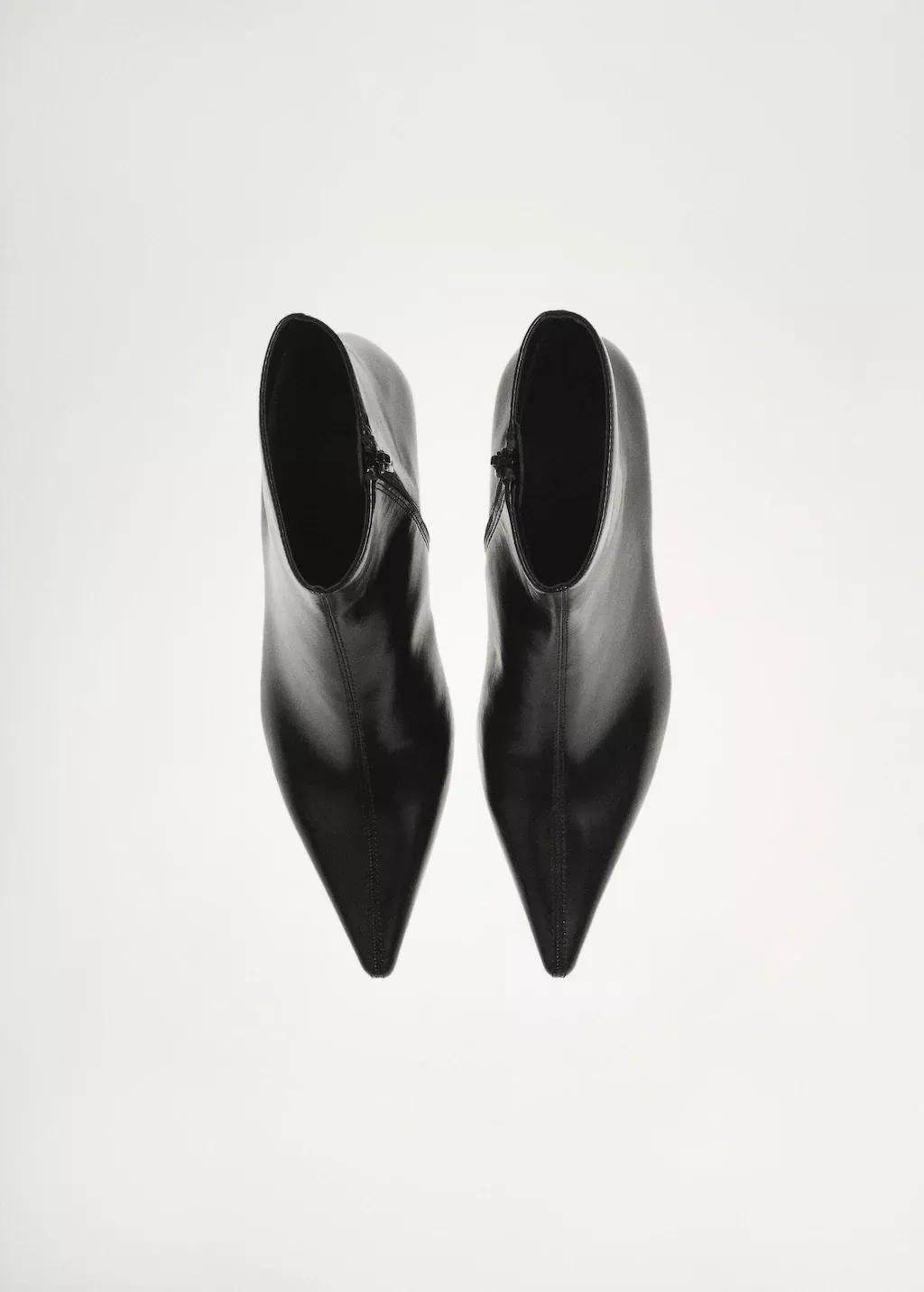 Black Kitten Heel Ankle Boots, , large image number 5
