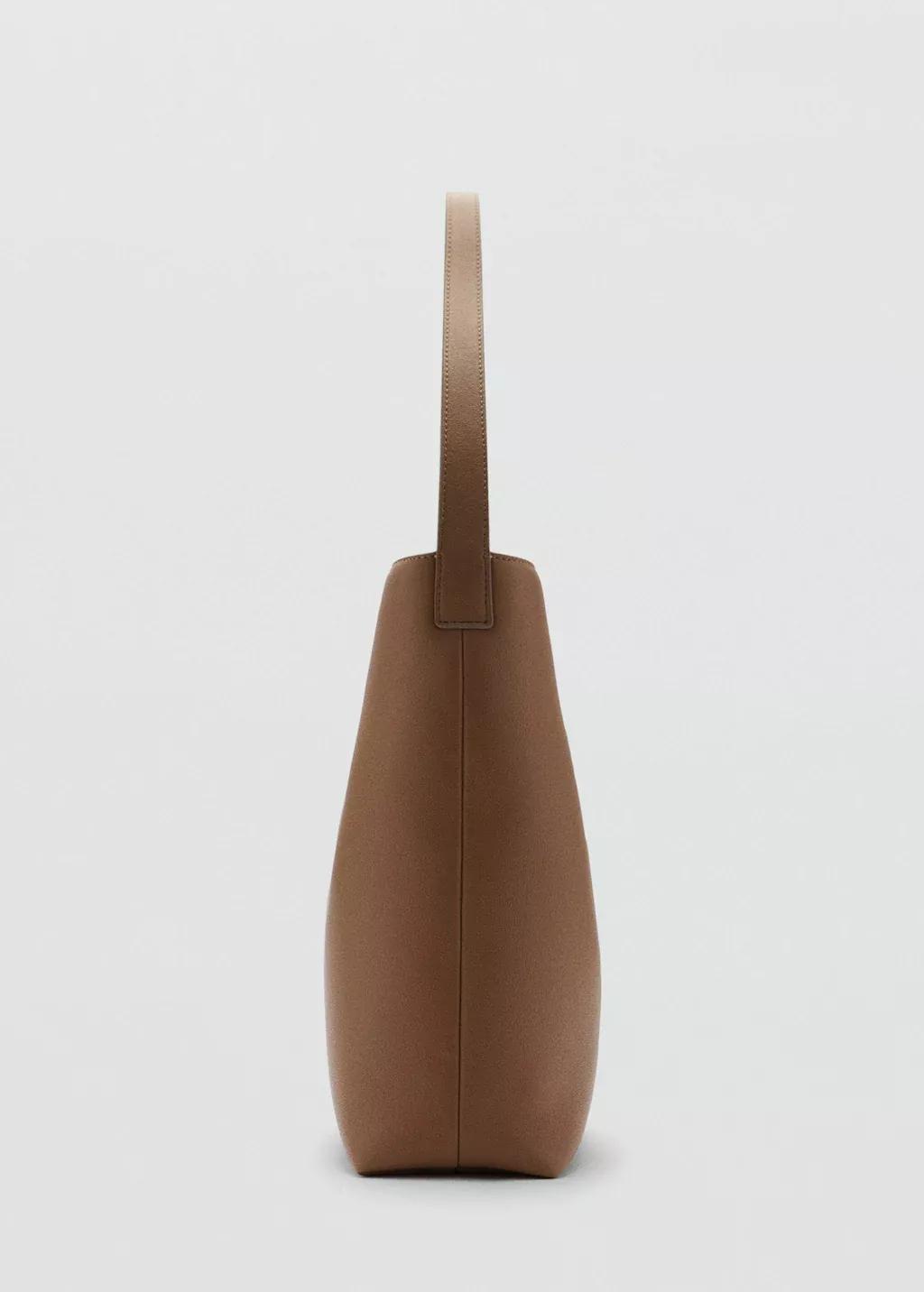Brown Bucket Bag With Buckle, Medium Brown, large image number 1