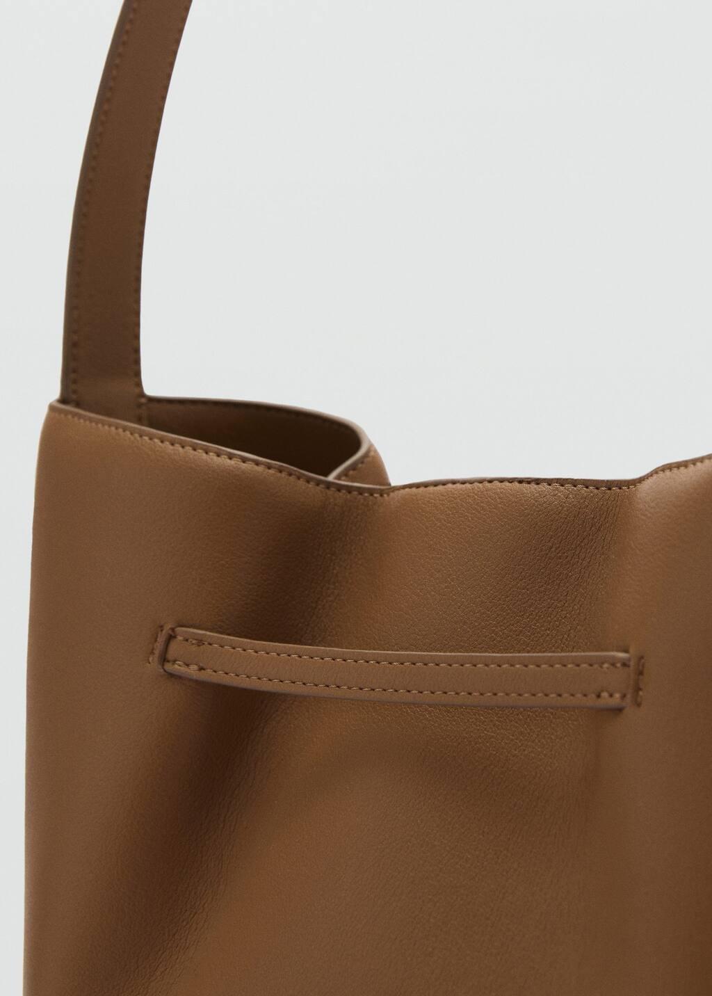 Brown Bucket Bag With Buckle, Medium Brown, large image number 4