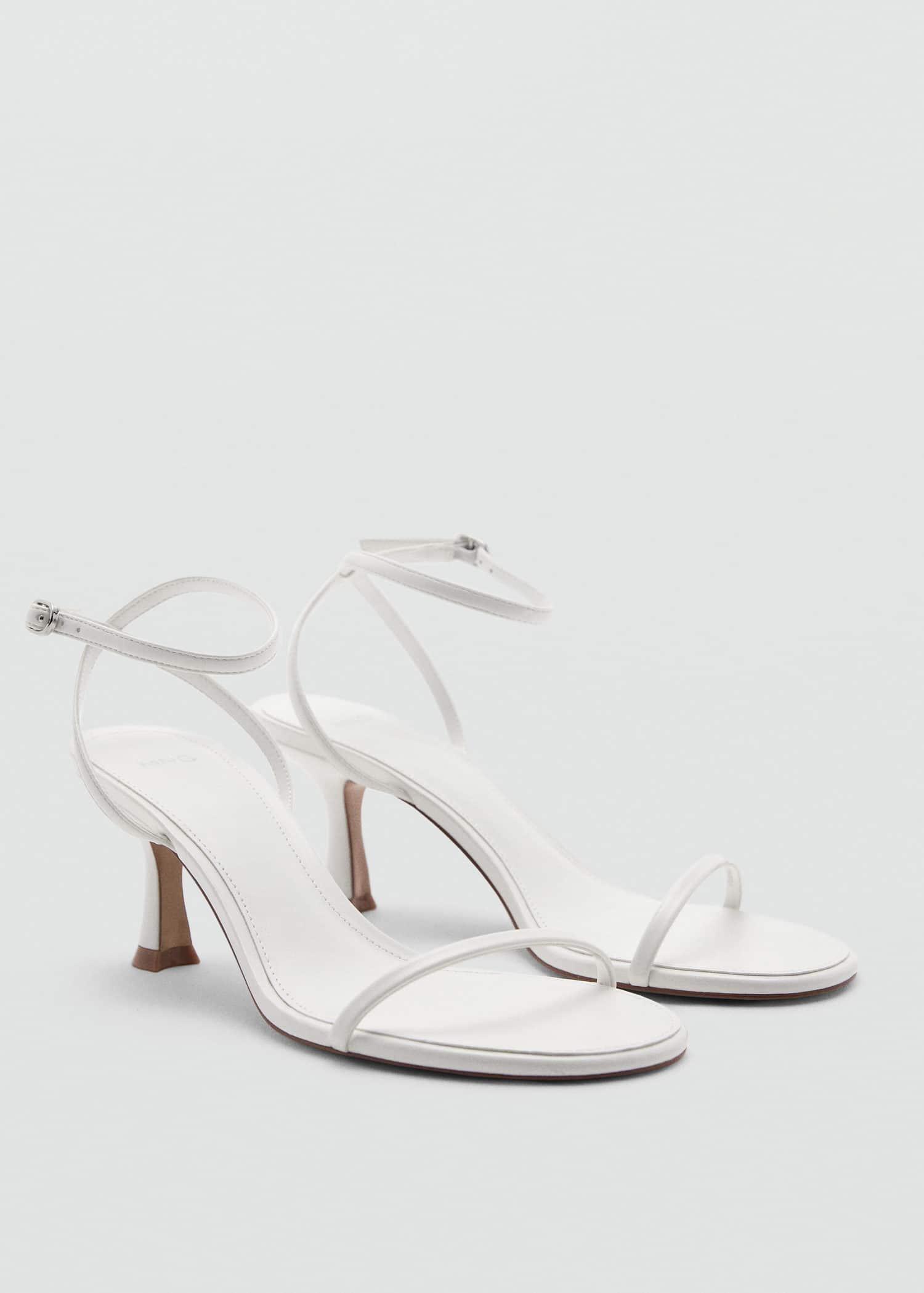 Mango white heels best sale