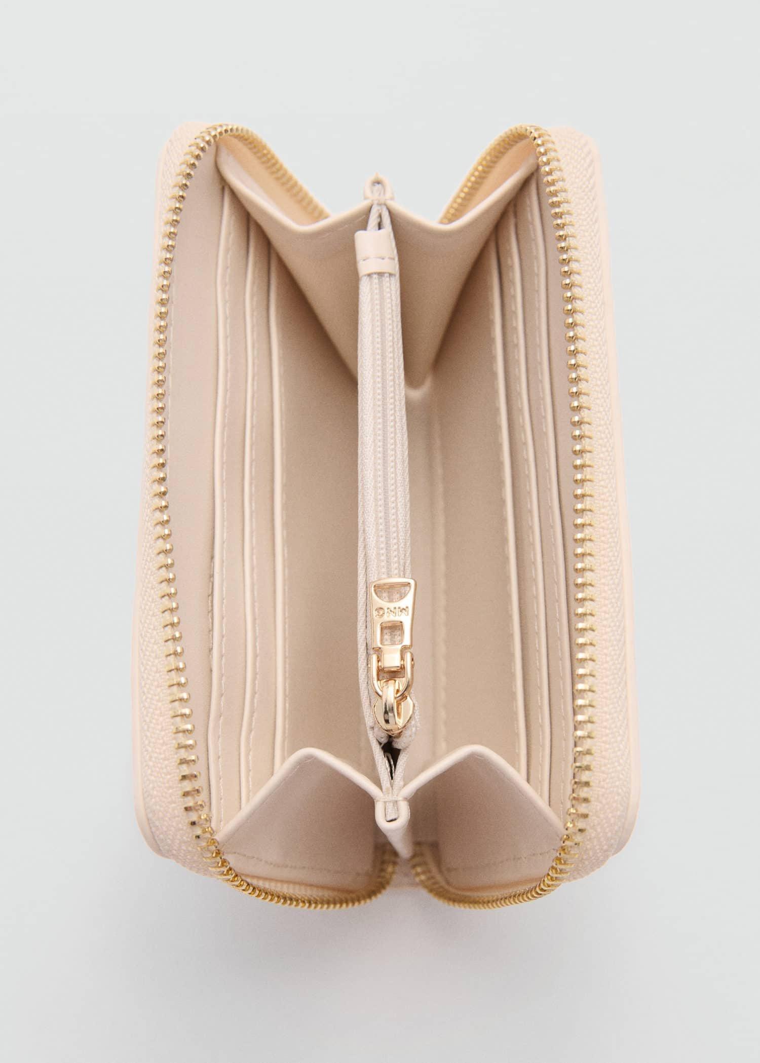 White Saffiano-Effect Wallet, , large image number 1