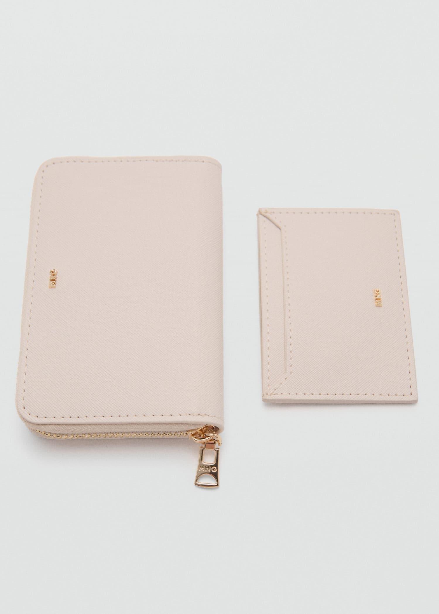 White Saffiano-Effect Wallet, , large image number 2
