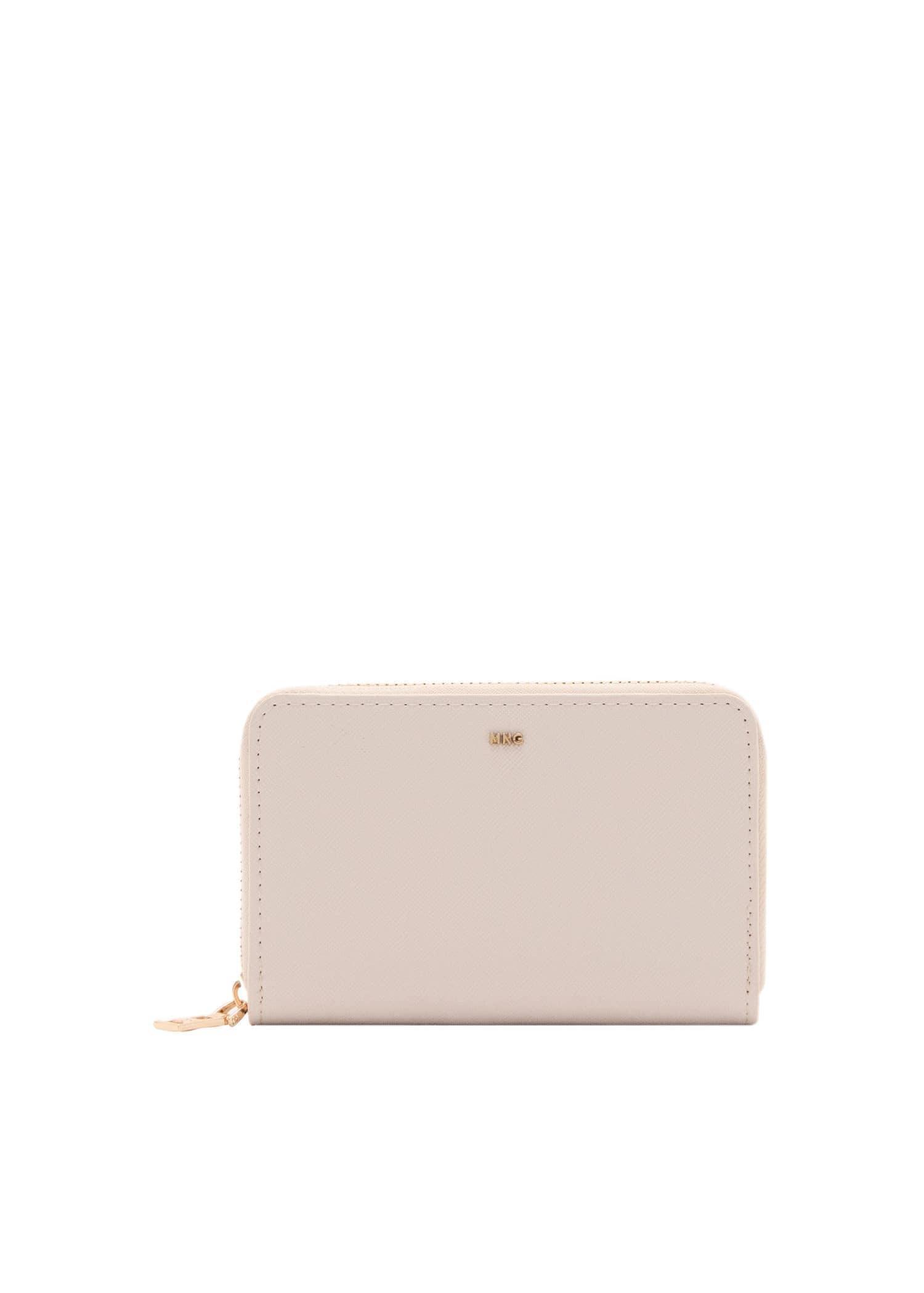 White Saffiano-Effect Wallet, , large image number 3