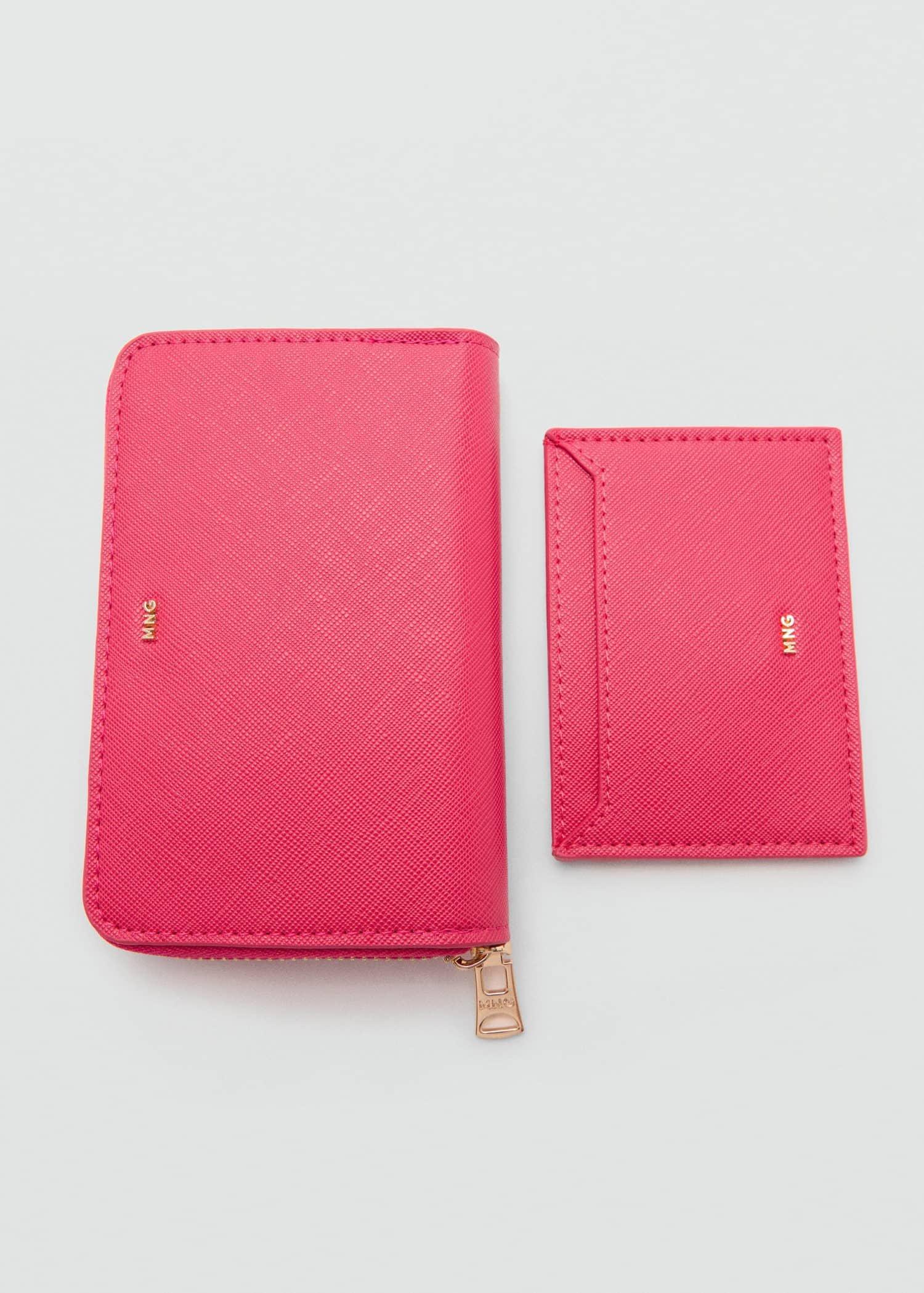 Red Saffiano-Effect Wallet, Medium Red, large image number 2