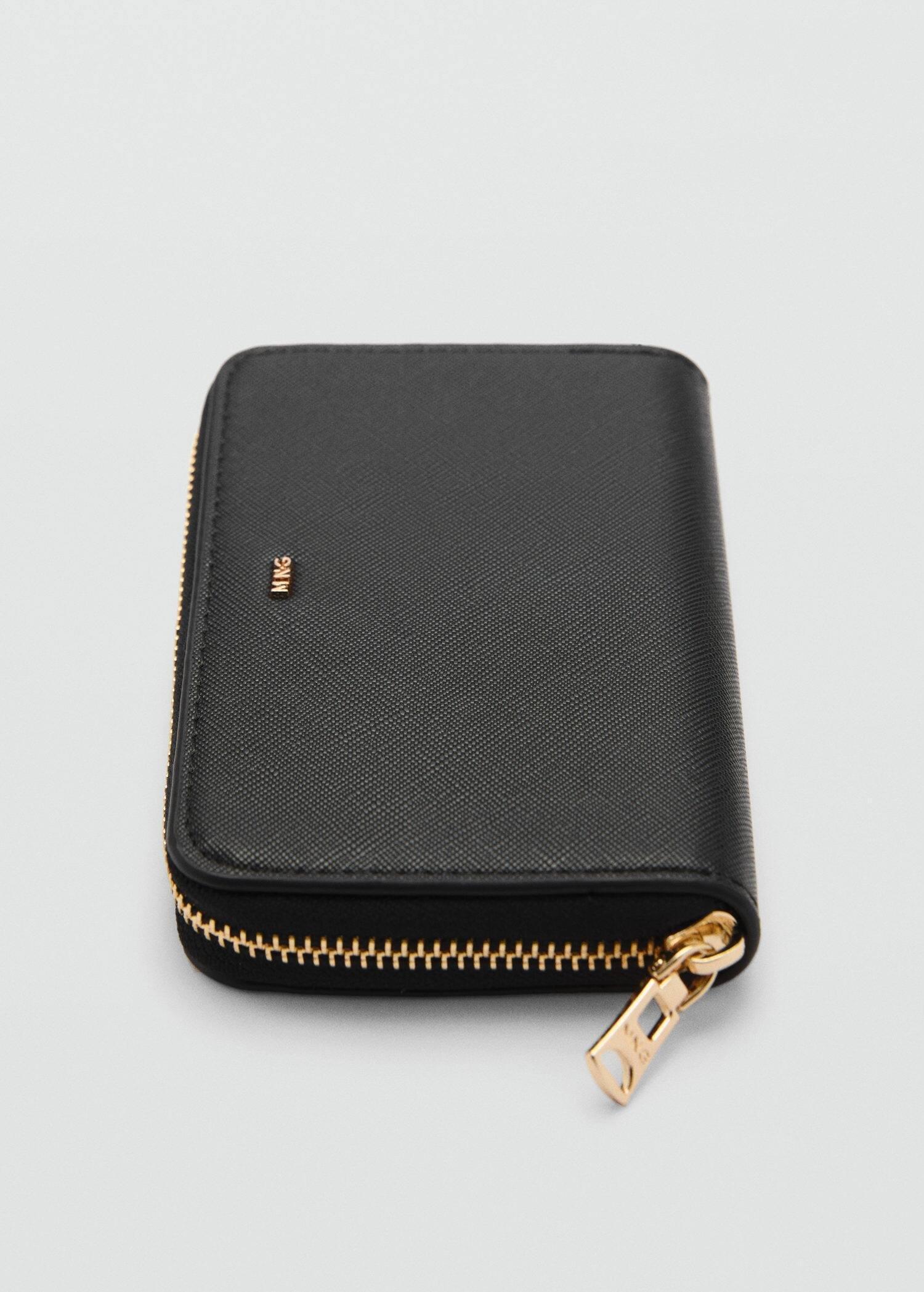 Black Saffiano-Effect Wallet, 0201_99, large image number 1