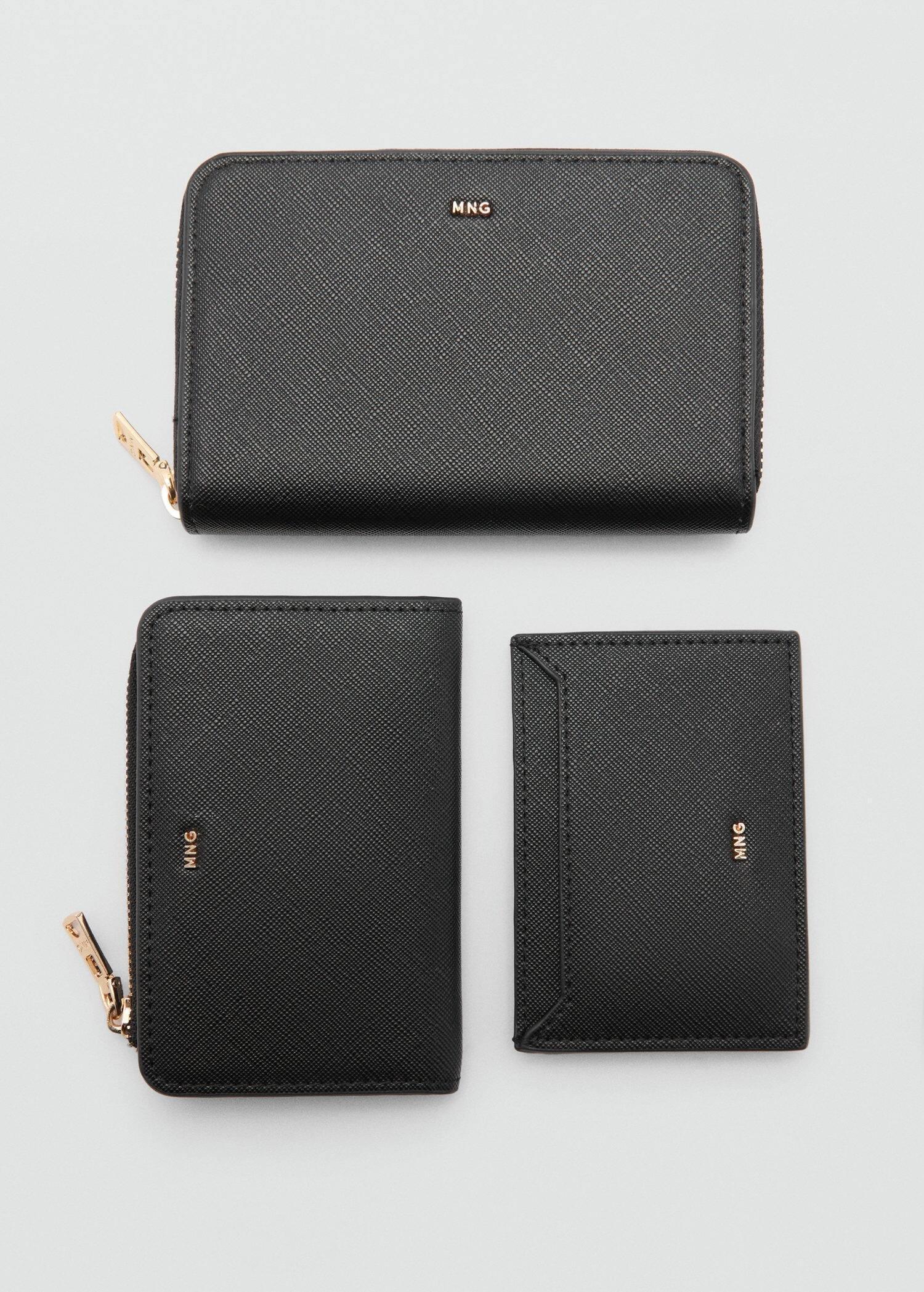 Black Saffiano-Effect Wallet, 0201_99, large image number 2