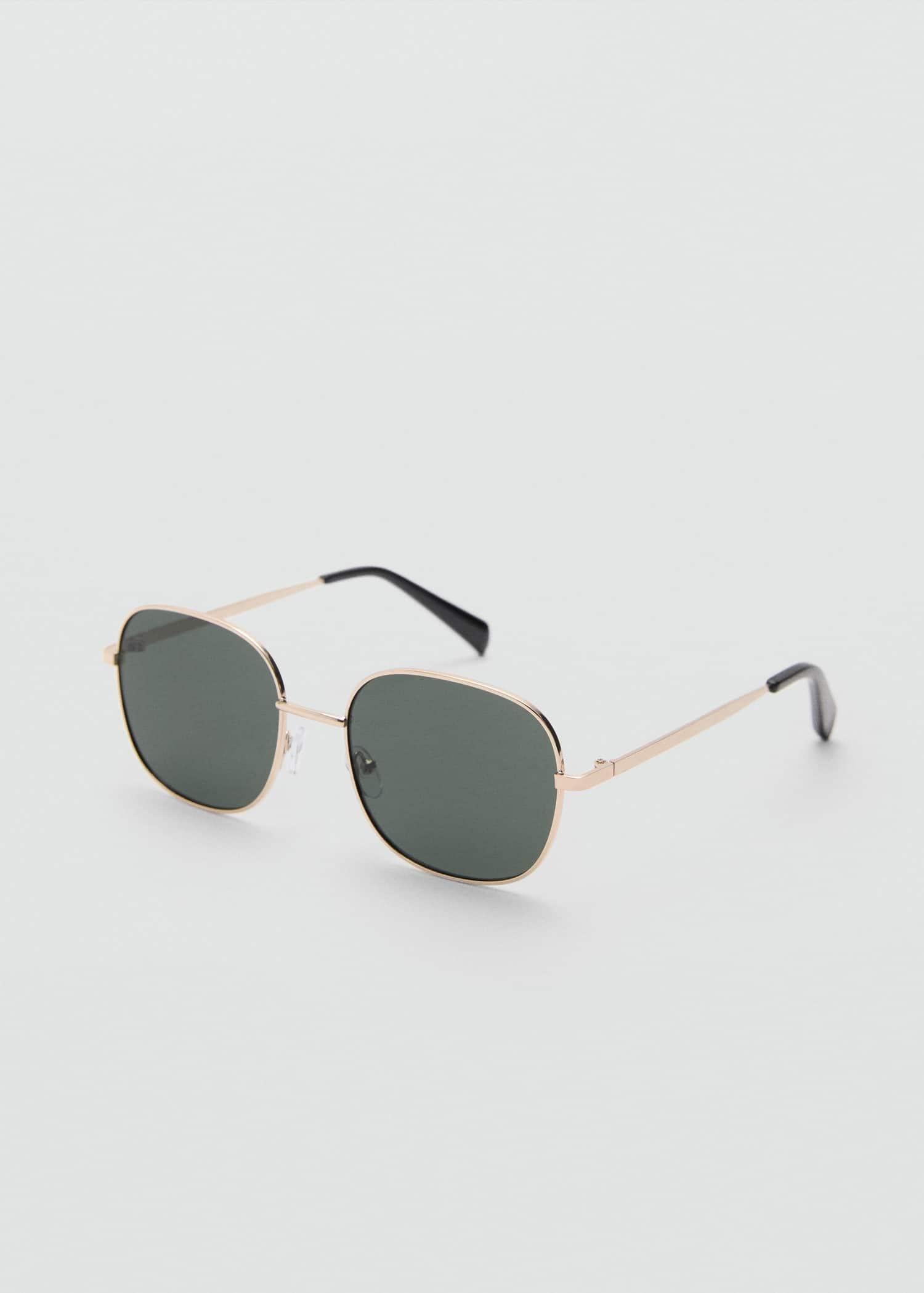 Gold Metallic Frame Sunglasses, Gold, large image number 0